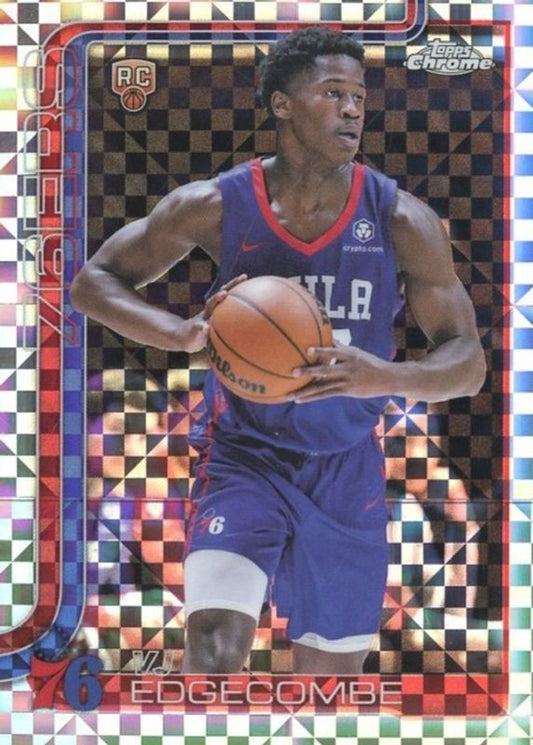 VJ Edgecombe Topps Chrome 2025 X-fractor 76ers