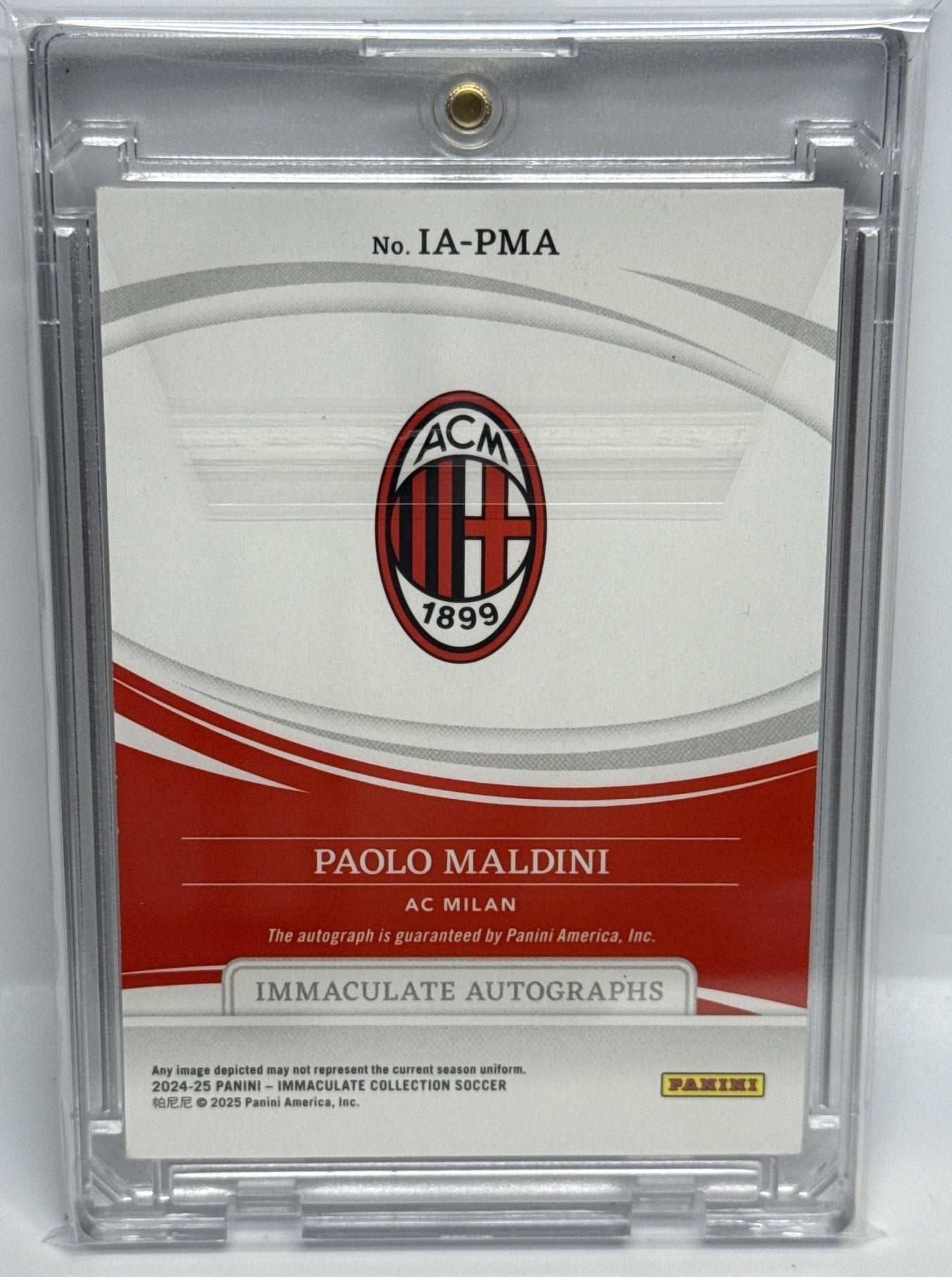 Paolo Maldini Panini Immaculate Collection 2024-25 Sapphire /10 Italy