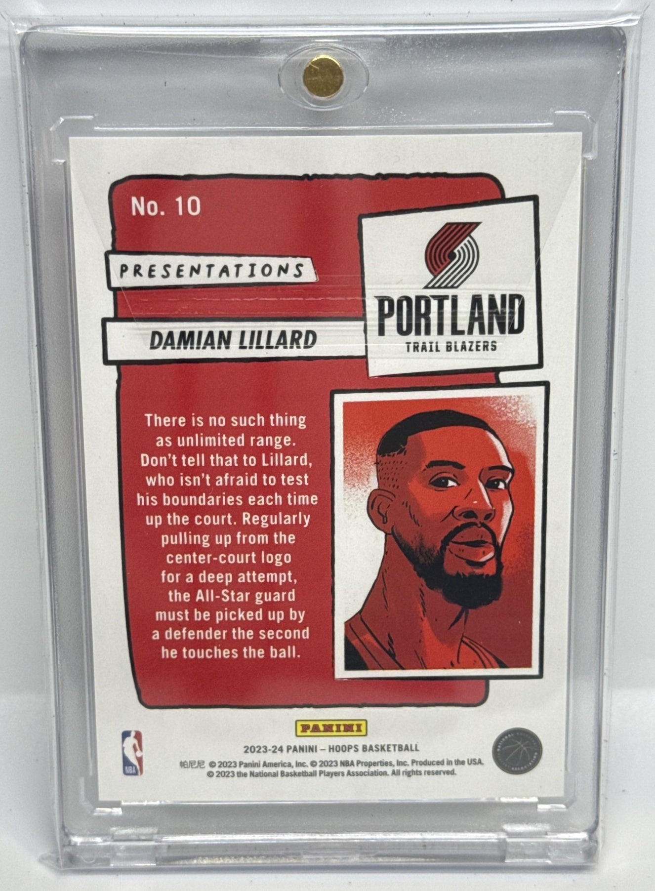 Damian Lillard Panini Hoops 2023-24 Presentations Portland Trail Blazers
