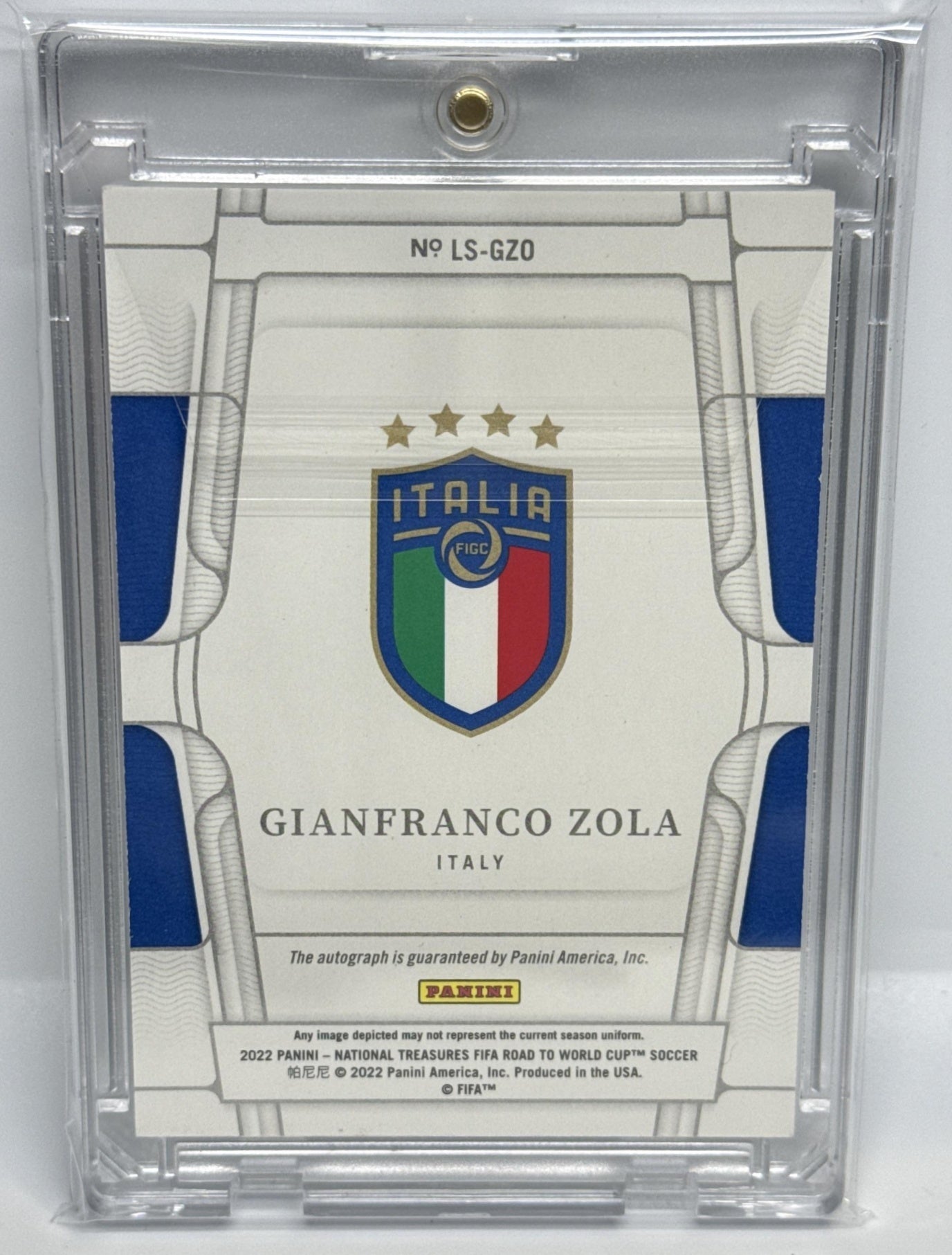 Gianfranco Zola National Treasures FIFA Road to World Cup 2022-23 /99 Italy