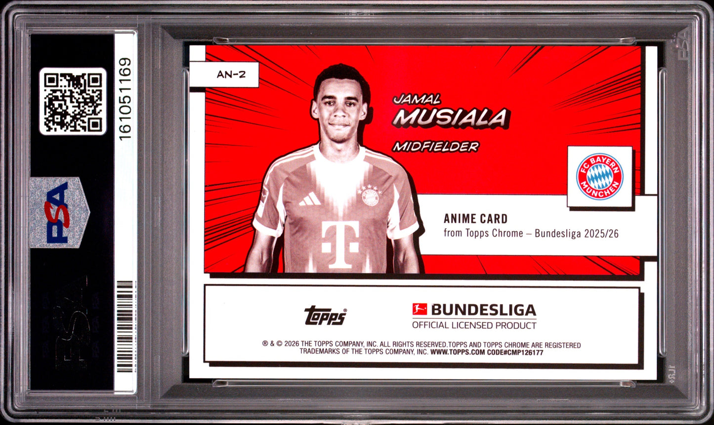 Jamal Musiala Topps Chrome Bundesliga 2025-26 Anime PSA 10 FC Bayern Munchen