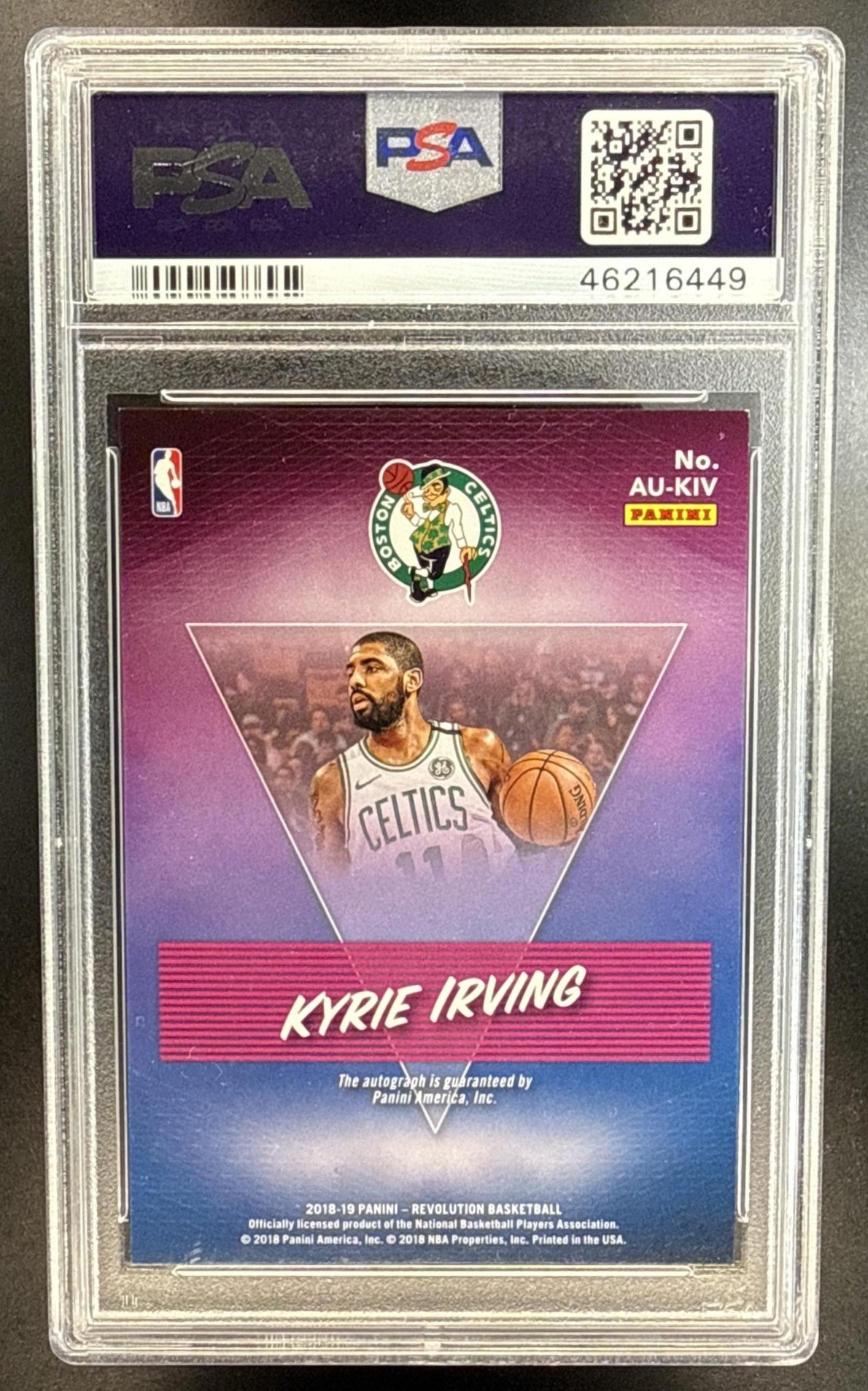 Kyrie Irving Panini Revolution 2018-19 Auto PSA 9 Boston Celtics
