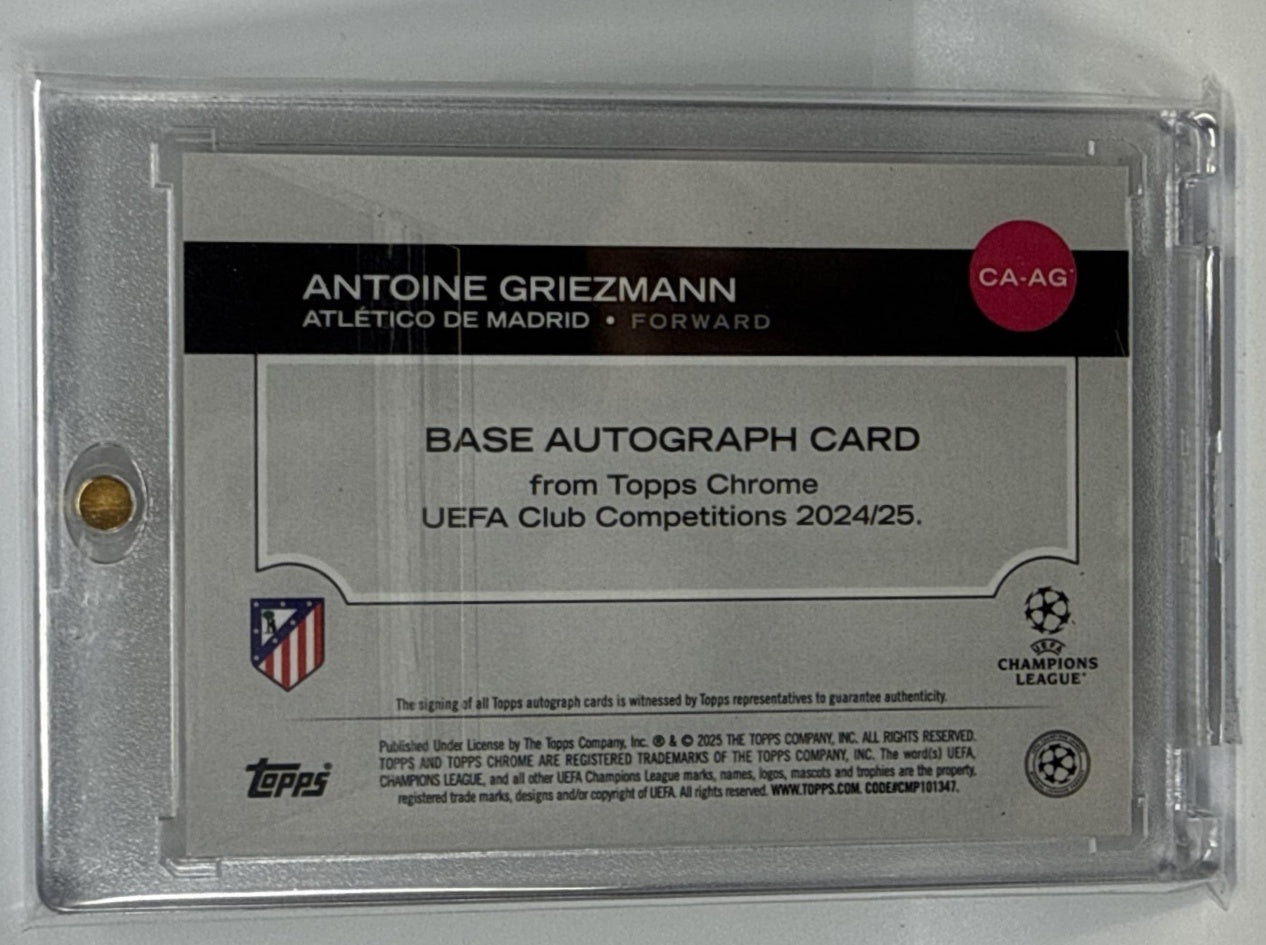 Antoine Griezmann Topps Chrome UCC 2024-25 Gold Lava /50 Atletico de Madrid
