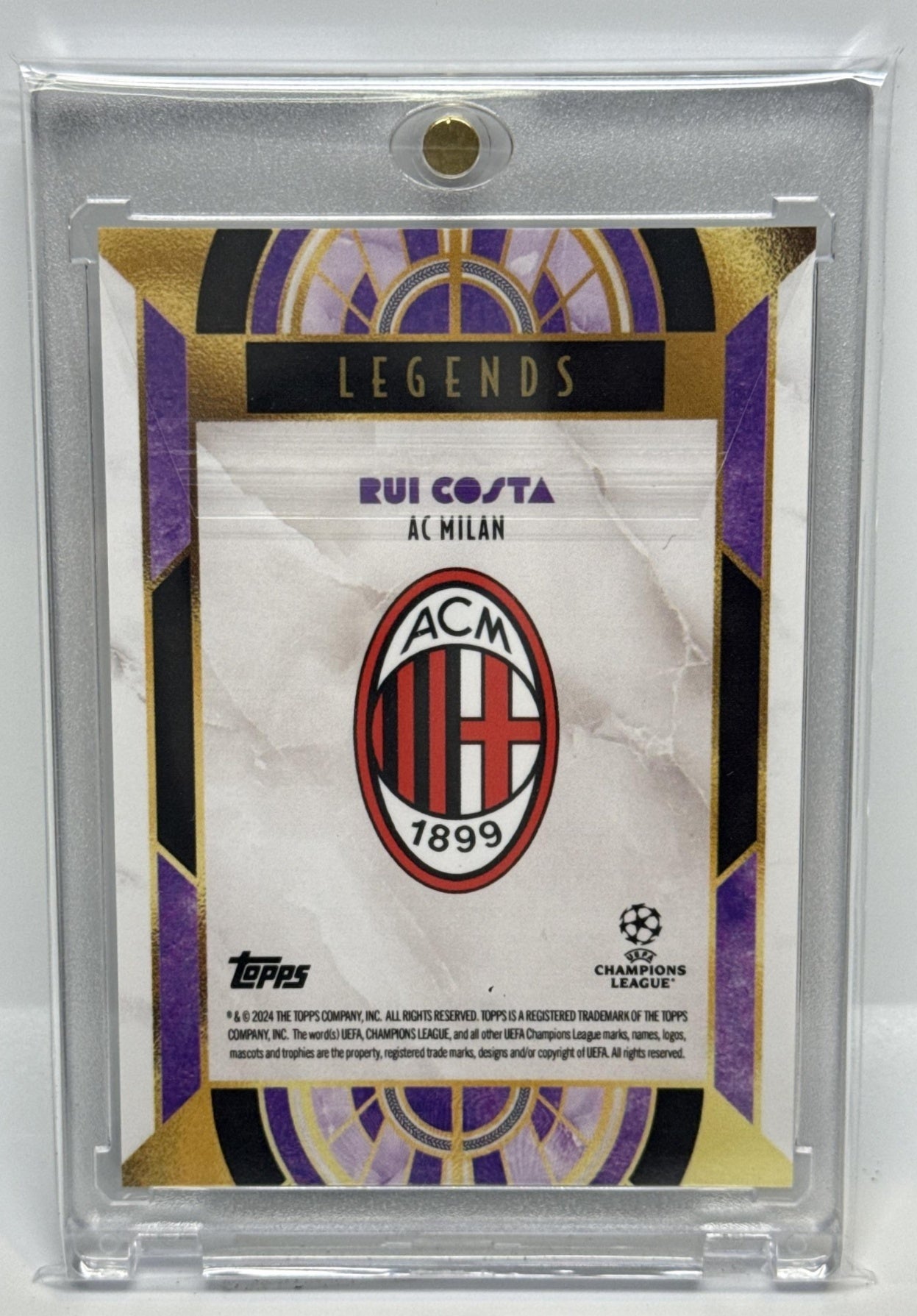 Rui Costa Topps Deco UCC 2024-25 Legends Auto /25 AC Milan
