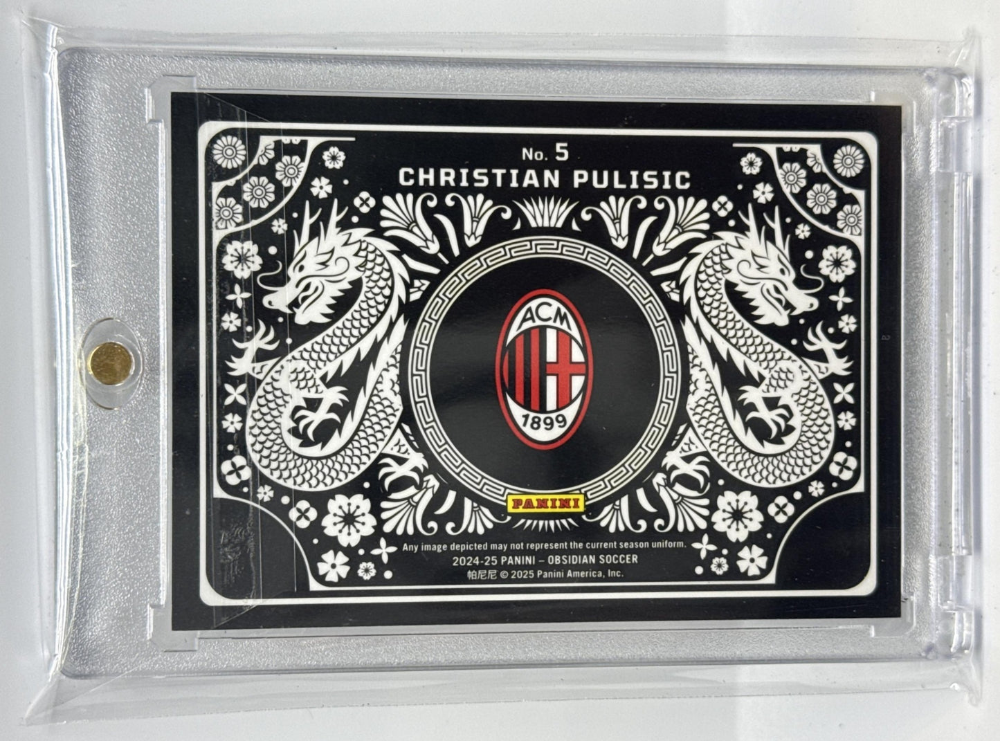 Christian Pulisic Panini Obsidian 2024-25 Iridescent AC Milan
