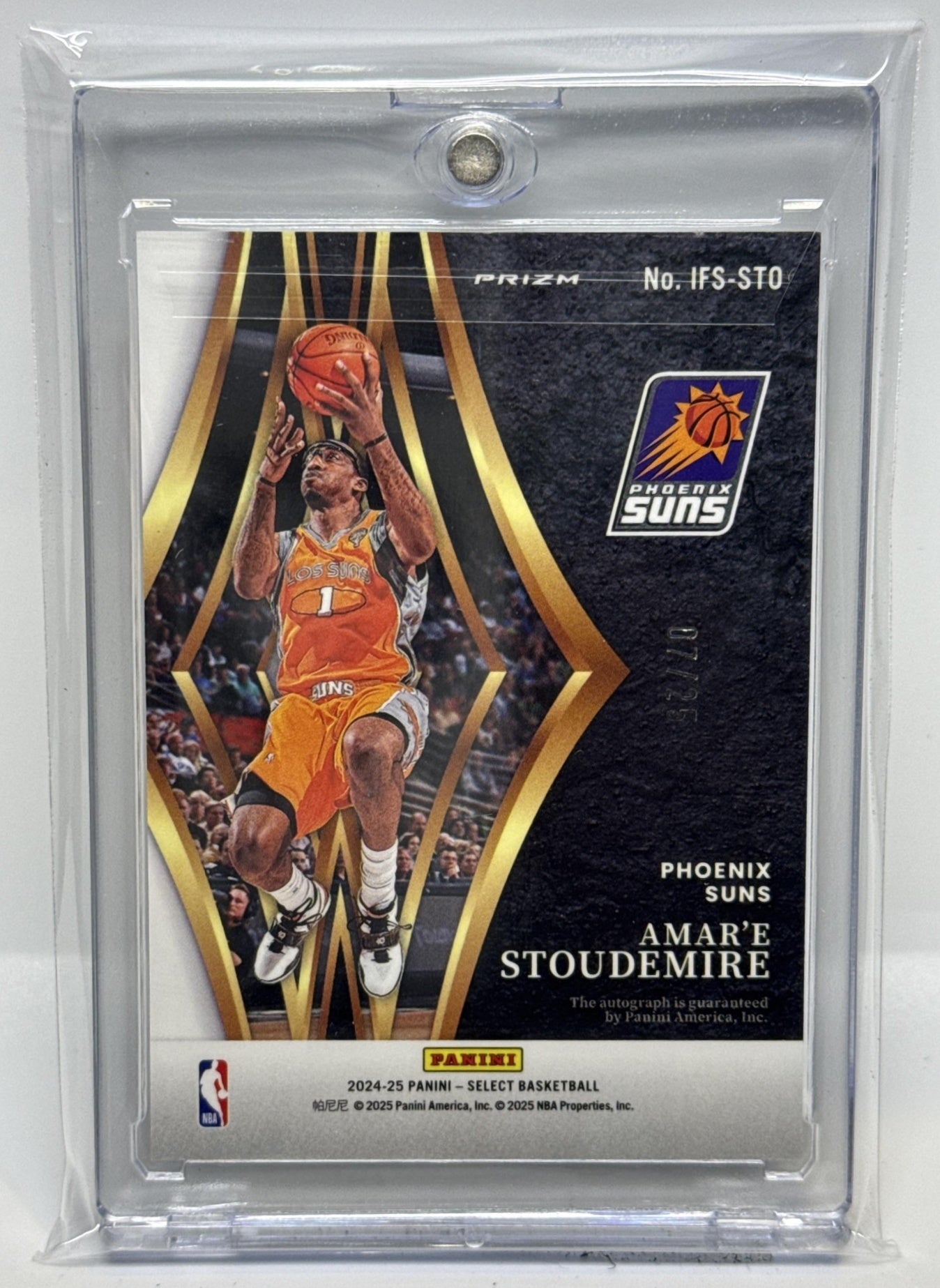 Amar'e Stoudemire Panini Select 2024-25 Tie-Dye Prizm /25 Auto Phoenix Suns