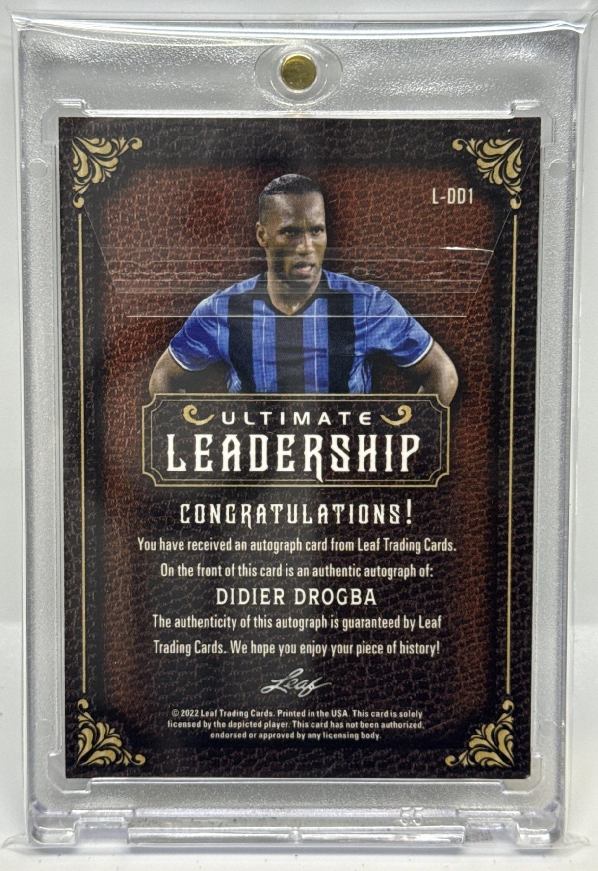 Didier Drogba Leaf Ultimate 2022 Leadership Auto /20