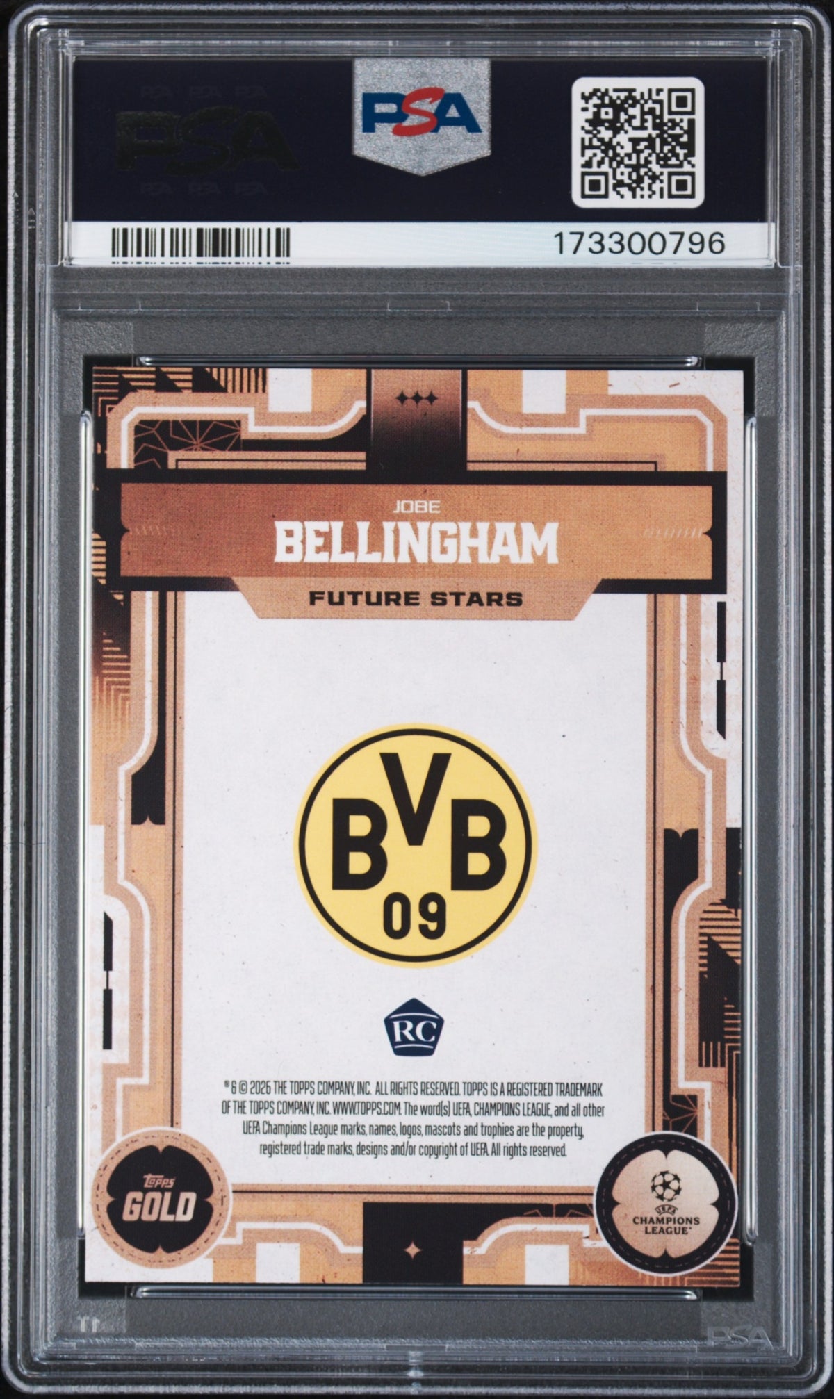 Jobe Bellingham Topps Gold UEFA CC 2025-26 1/1 PSA 9 Borussia Dortmund