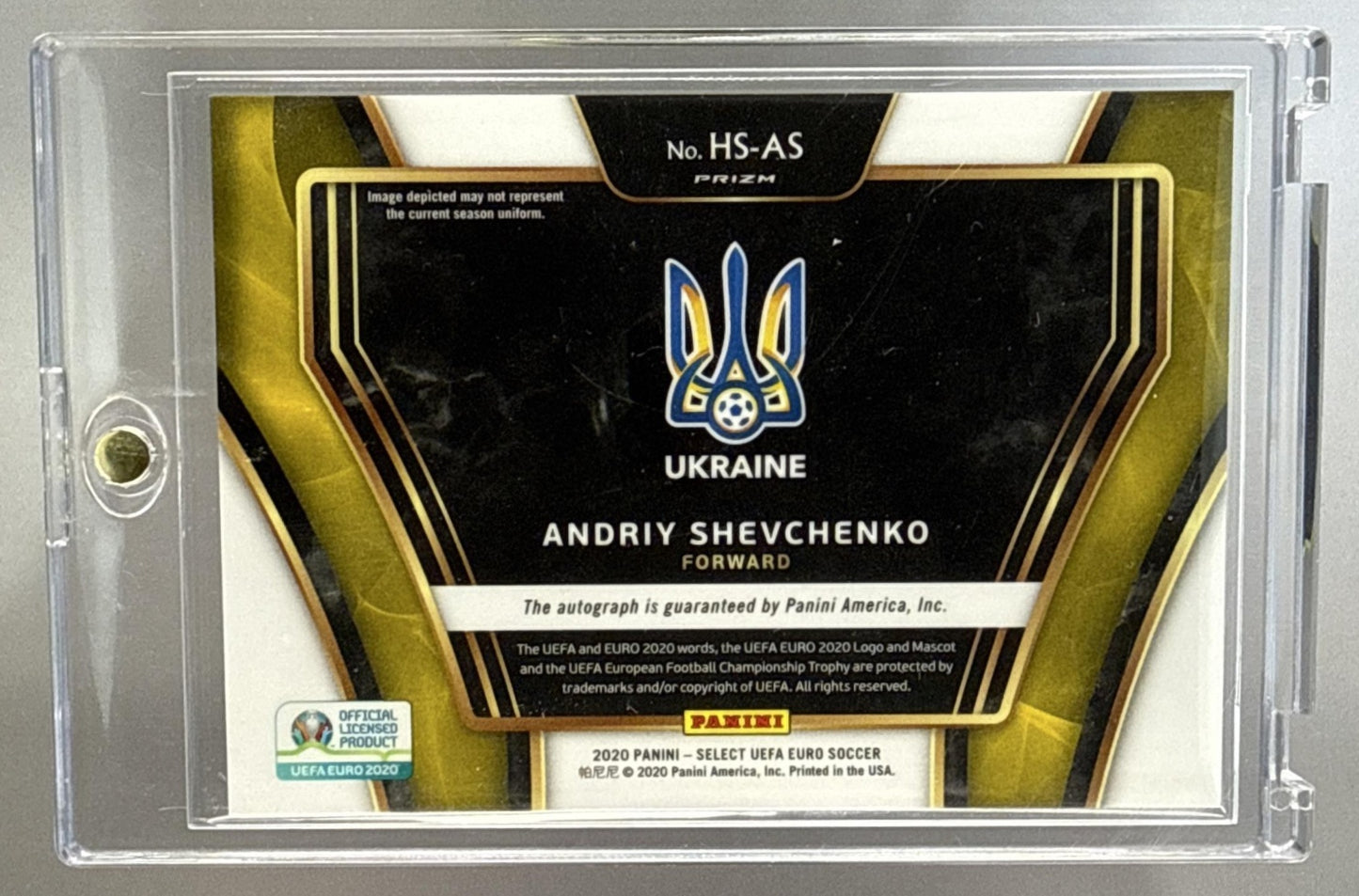 Andriy Shevchenko Panini Select UEFA Euro 2020-21 Auto Ukraine