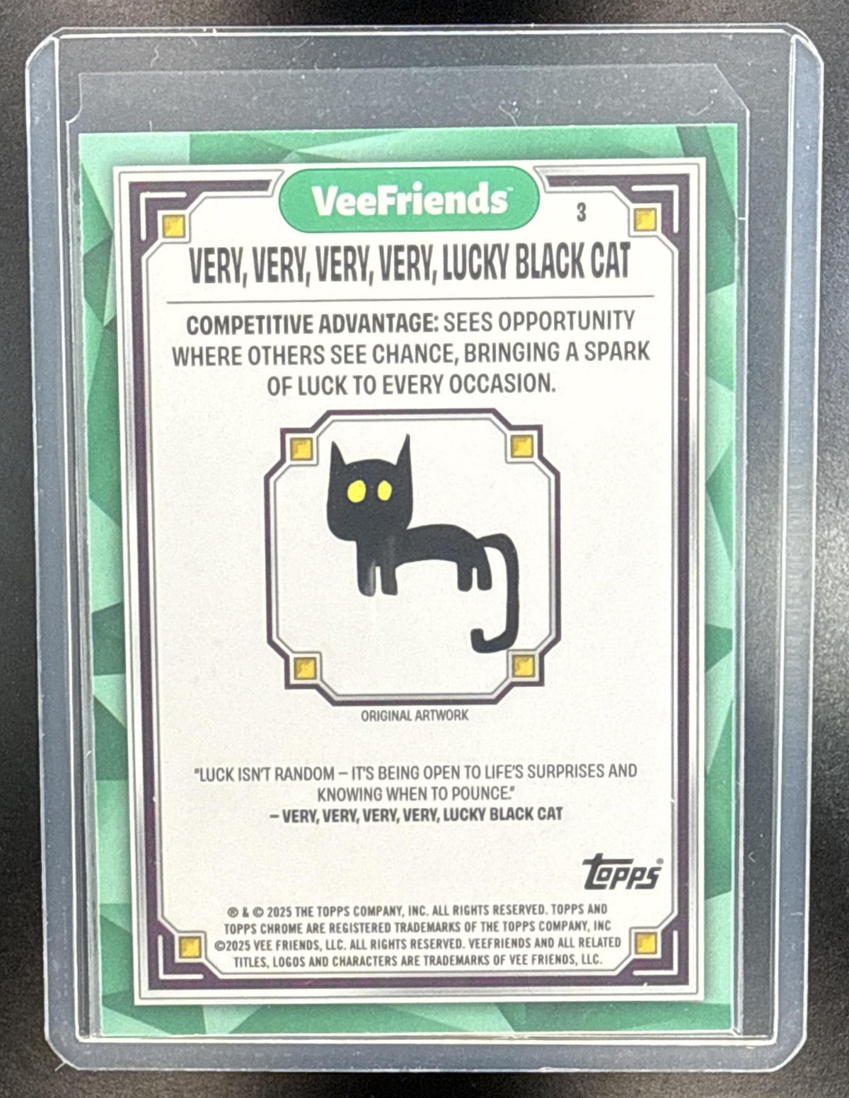 2025 Topps Chrome VeeFriends Very, Lucky Black Cat