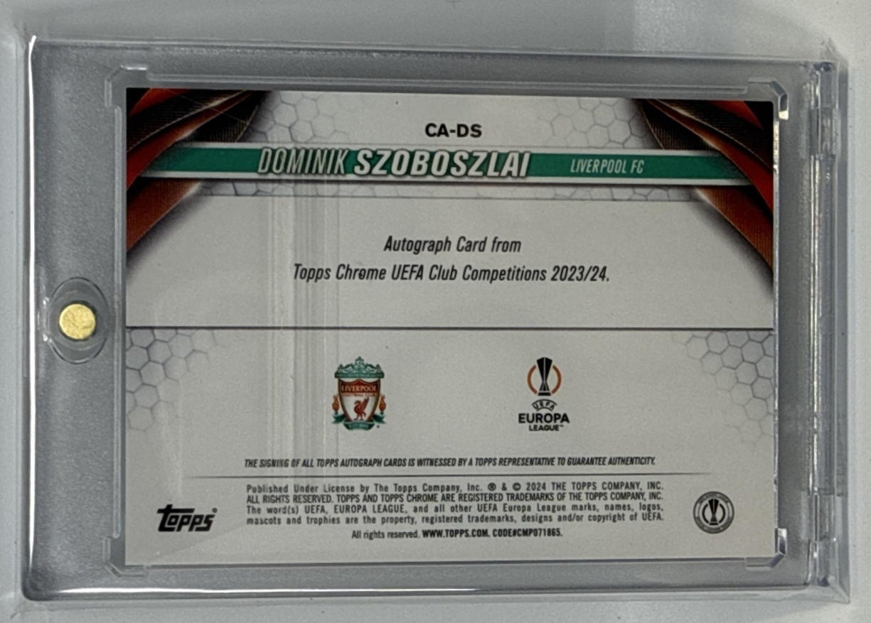 Dominik Szoboszlai Topps Chrome UCC 2023-24 Auto Liverpool