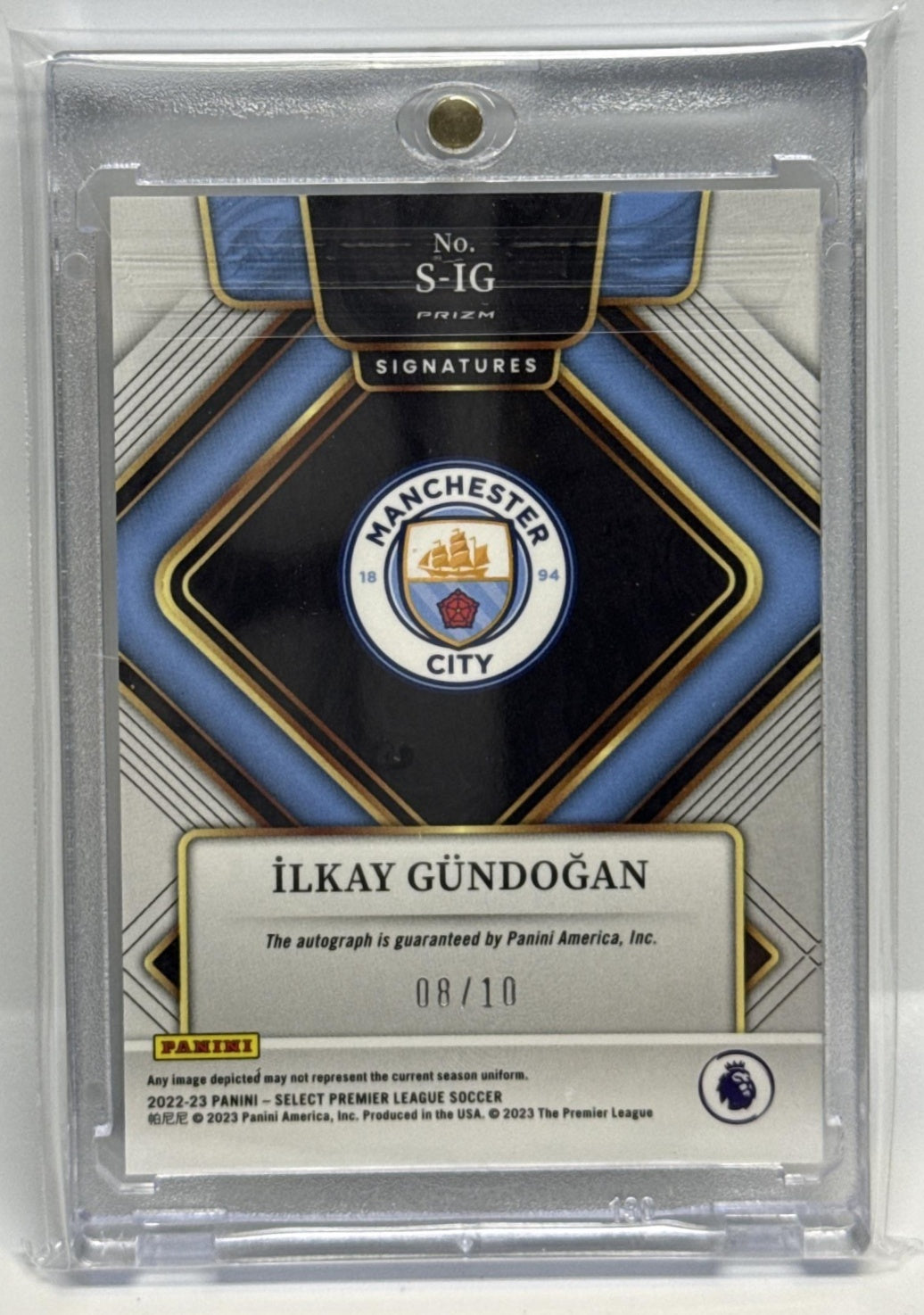 Ilkay Gundogan Panini Select PL 2022-23 Signatures Gold /10 Auto Manchester City