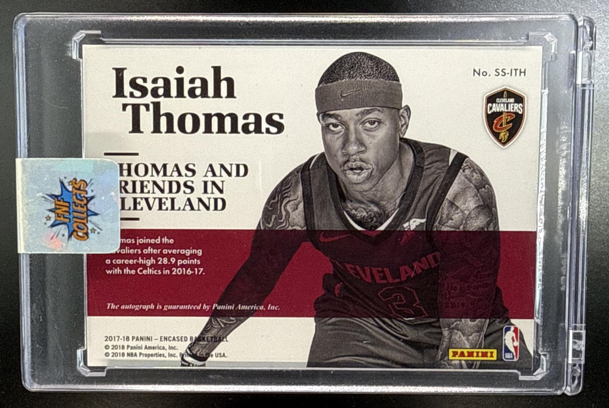 Isaiah Thomas Panini Encased 2017-18/49 Auto Cleveland Cavaliers
