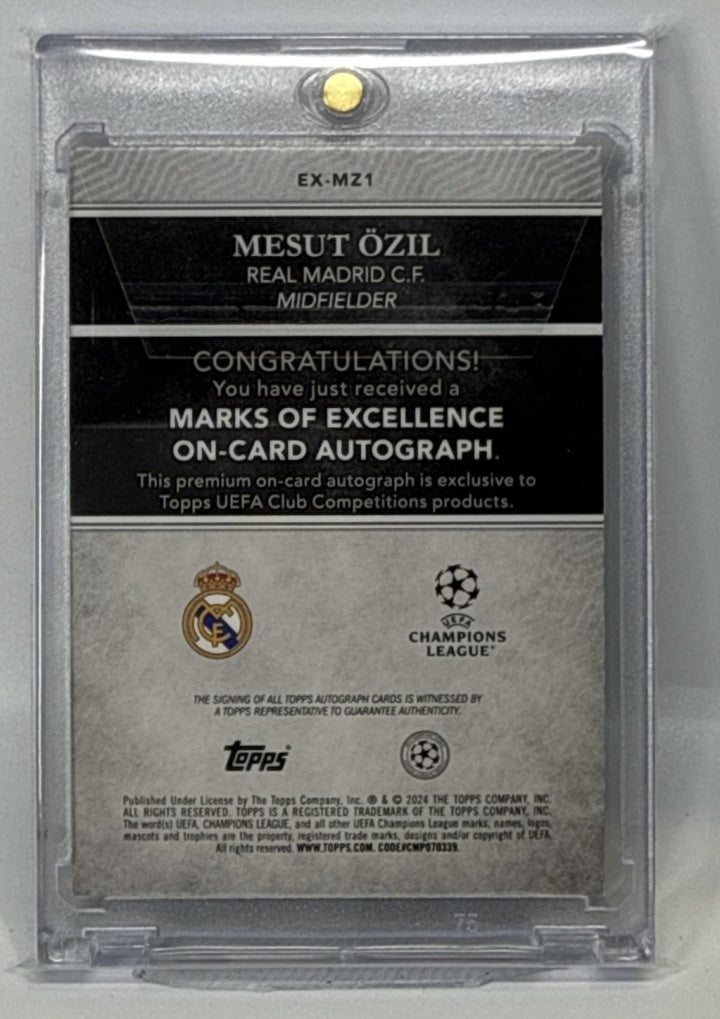 Mesut Ozil Topps Museum Collection UCC 2024-25 Purple /10 Auto Real Madrid C.F.
