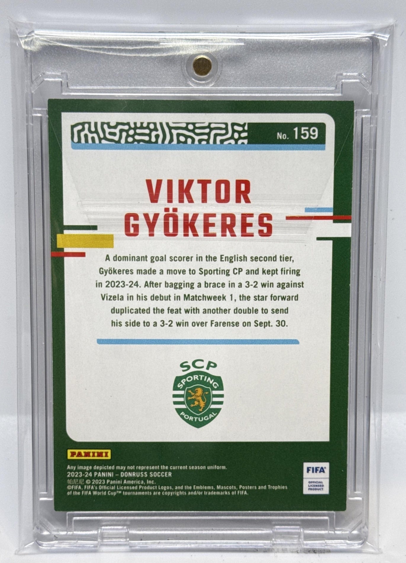 Viktor Gyokeres Panini Donruss 2023-24 Purple /25 RC Sporting Clube de Portugal