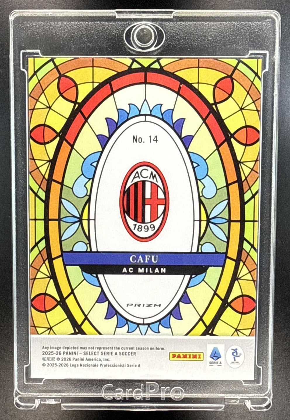 Cafu Panini Select Serie A 2025-26 Stained Glass SSP AC Milan