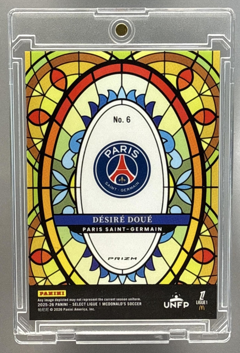 Desire Doue Panini Select Ligue 1 2025-26 Stained Glass Paris Saint-Germain