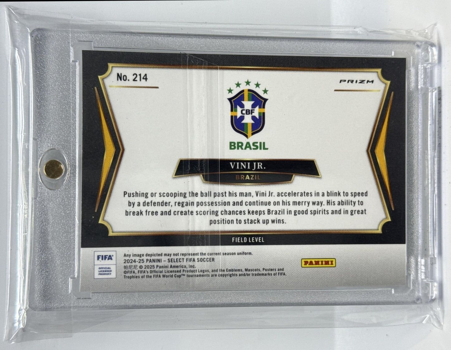 Vini Jr. Panini Select FIFA 2023-24 White Sparkle Prizm SSP Real Madrid CF