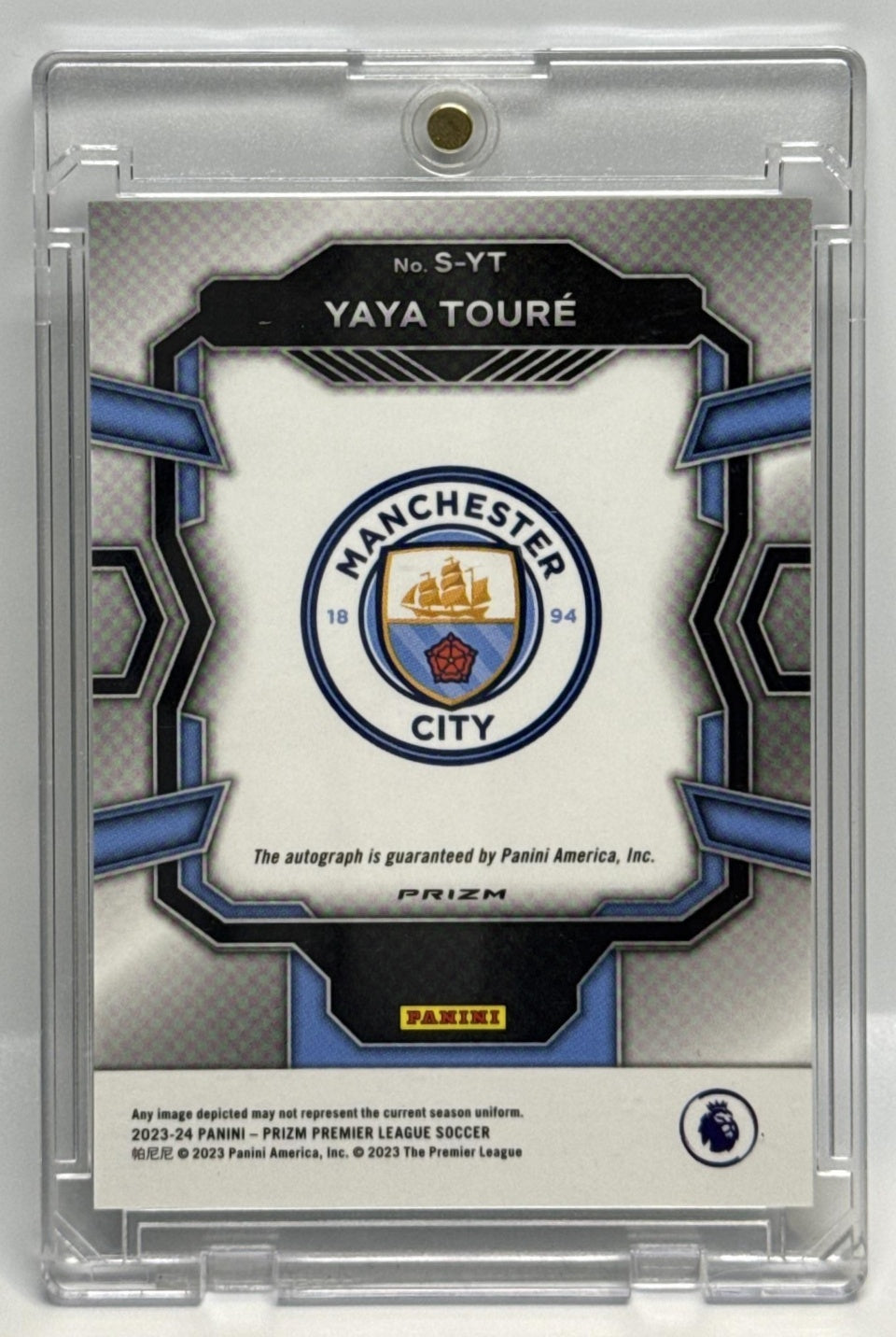 Yaya Toure Panini Prizm PL 2023-24 Signatures Choice Auto Manchester City