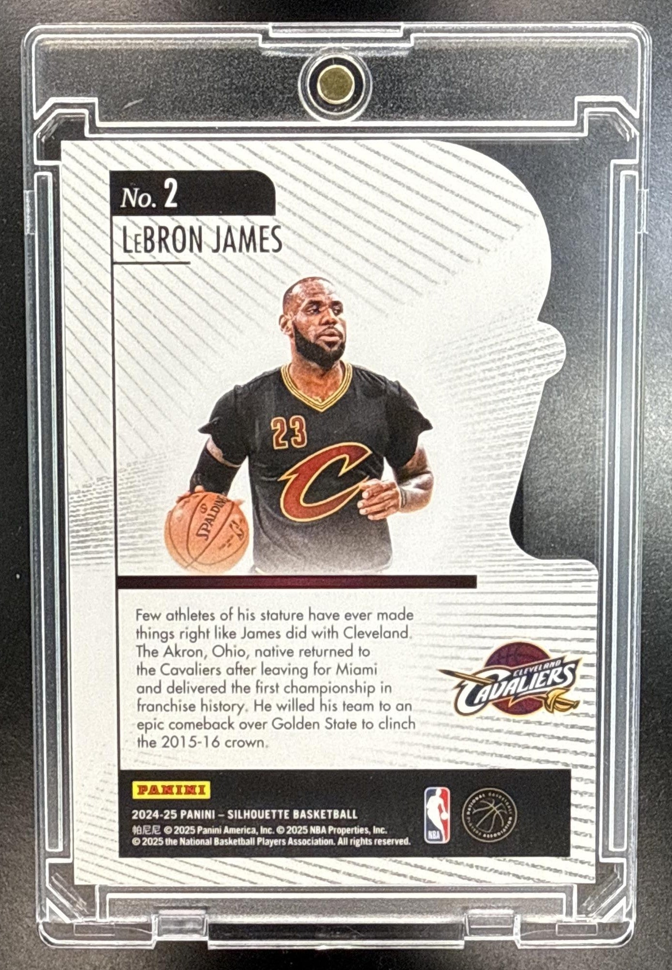 LeBron James Panini Silhouette 2024-25 Hand Crafted /99 Cleveland Cavaliers