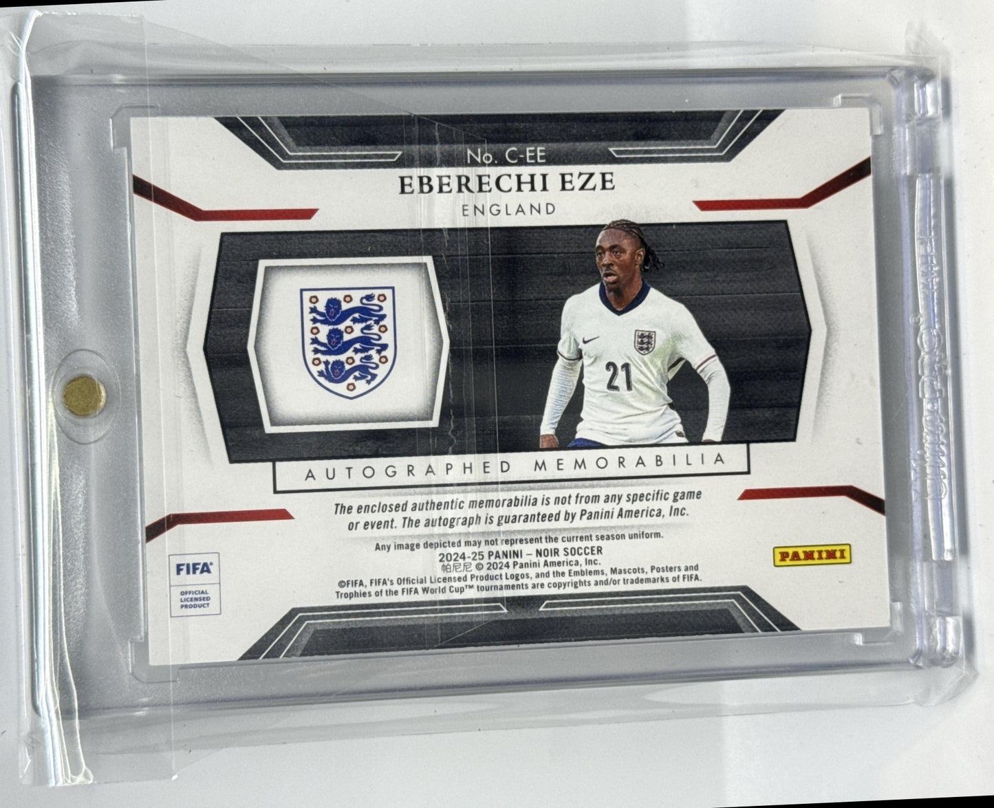 Eberechi Eze Panini Noir 2024-25 /99 MEM Auto England