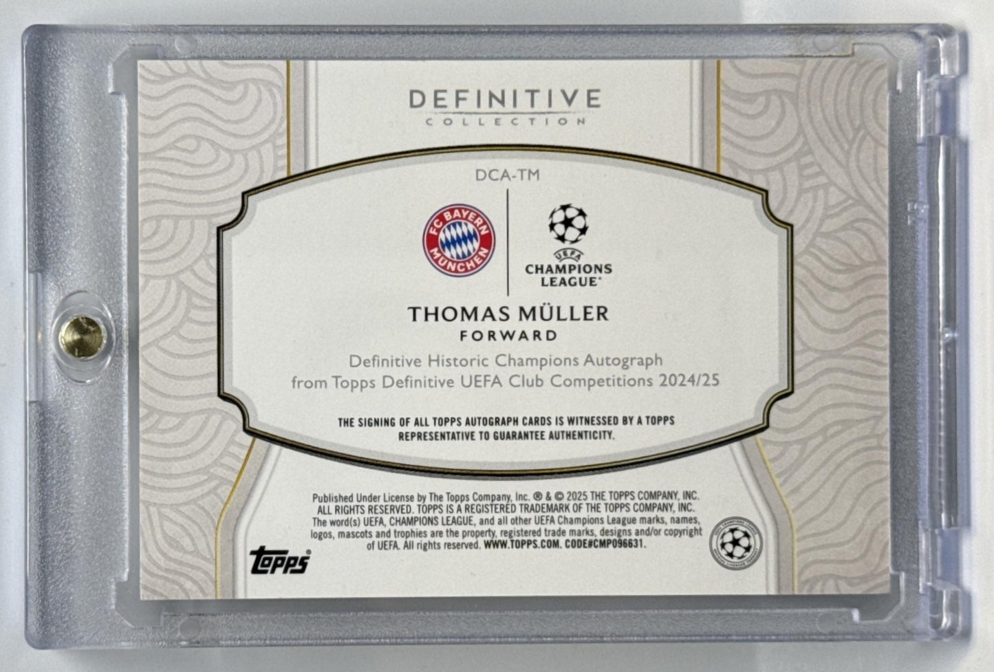 Thomas Muller Topps Definitive Collection UCC 2024-25/10 Auto FC Bayern Munchen