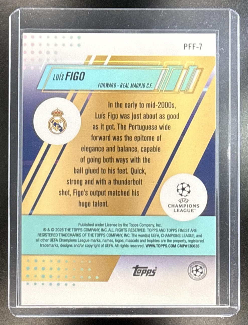Luis Figo Topps UEFA Club Competition Finest 2025-26 Real Madrid C.F.