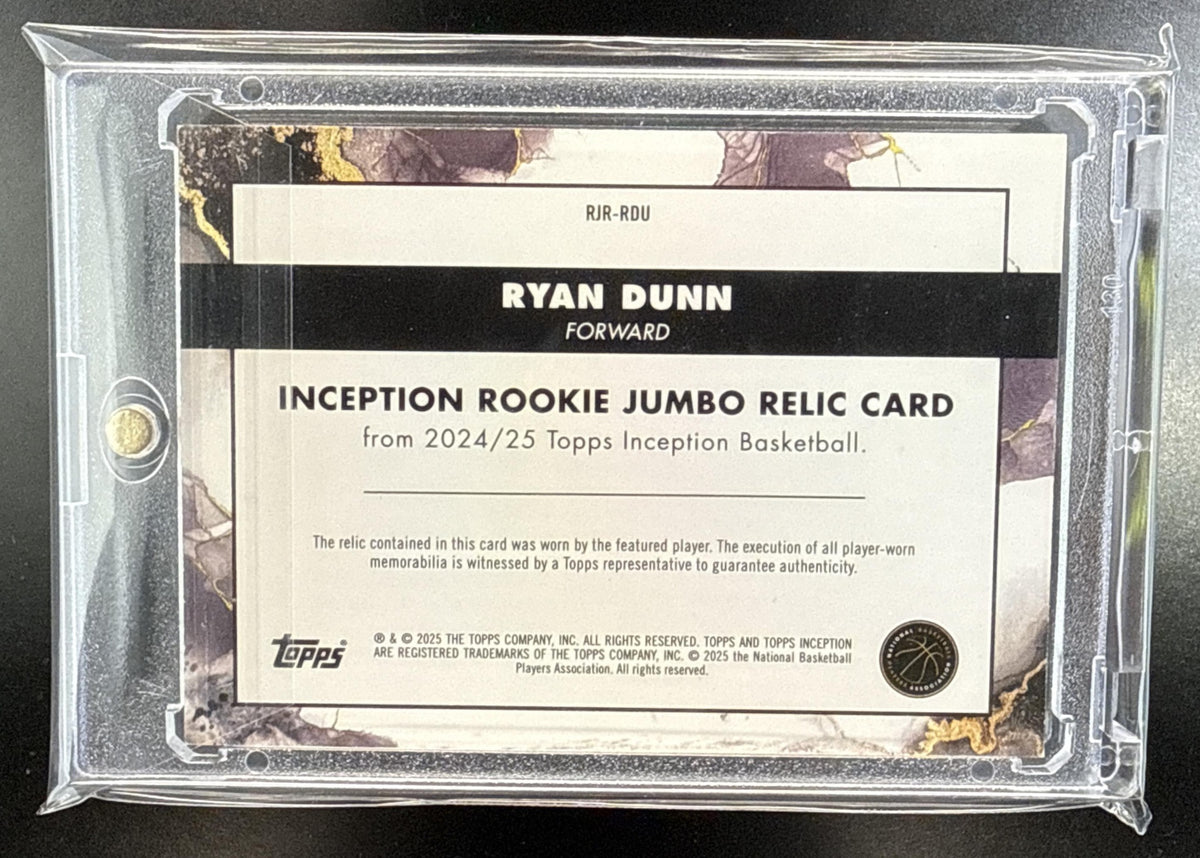 Ryan Dunn Topps Inception 2024-25 Blue /25 MEM RC Phoenix Suns