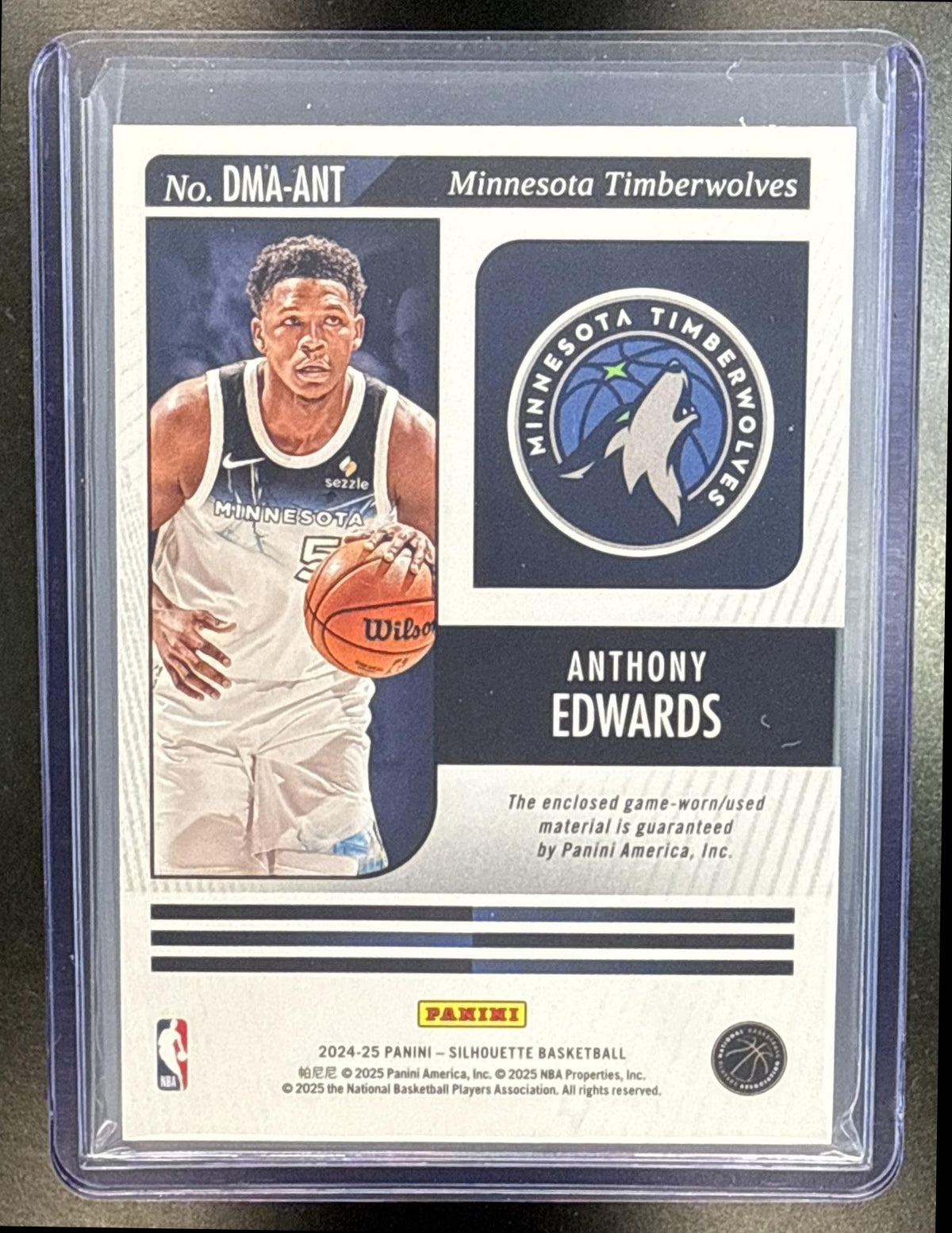 Anthony Edwards Panini Silhouette 2024-25 Dual Materials