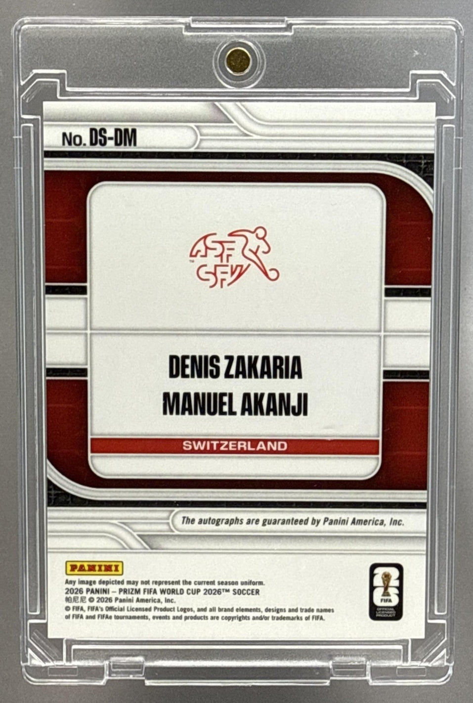 Denis Zakaria Manuel Akanji Panini Prizm World Cup 2026 Auto Switzerland