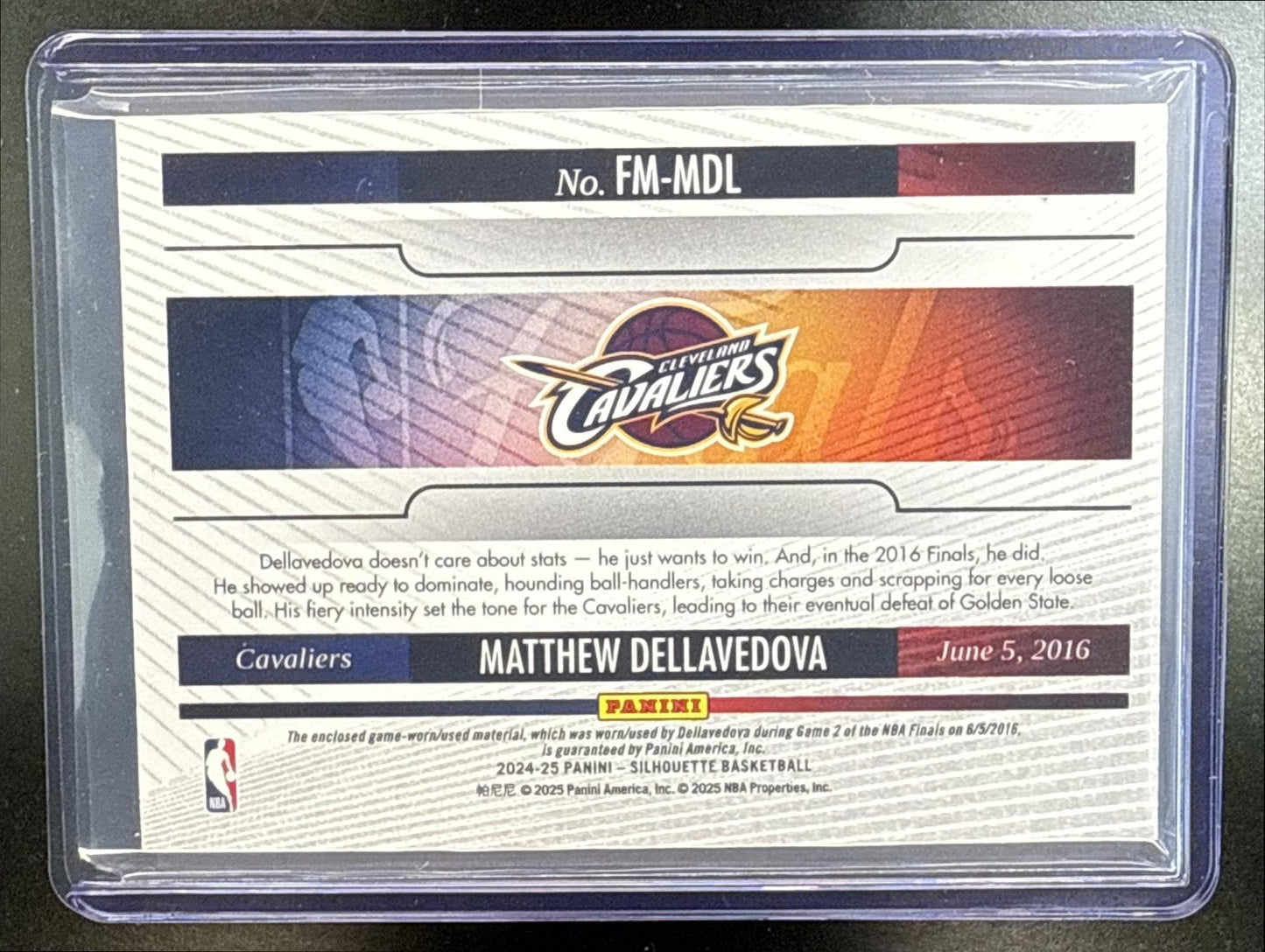 Matthew Dellavedova Panini Silhouette 2024-25 Cleveland Cavaliers
