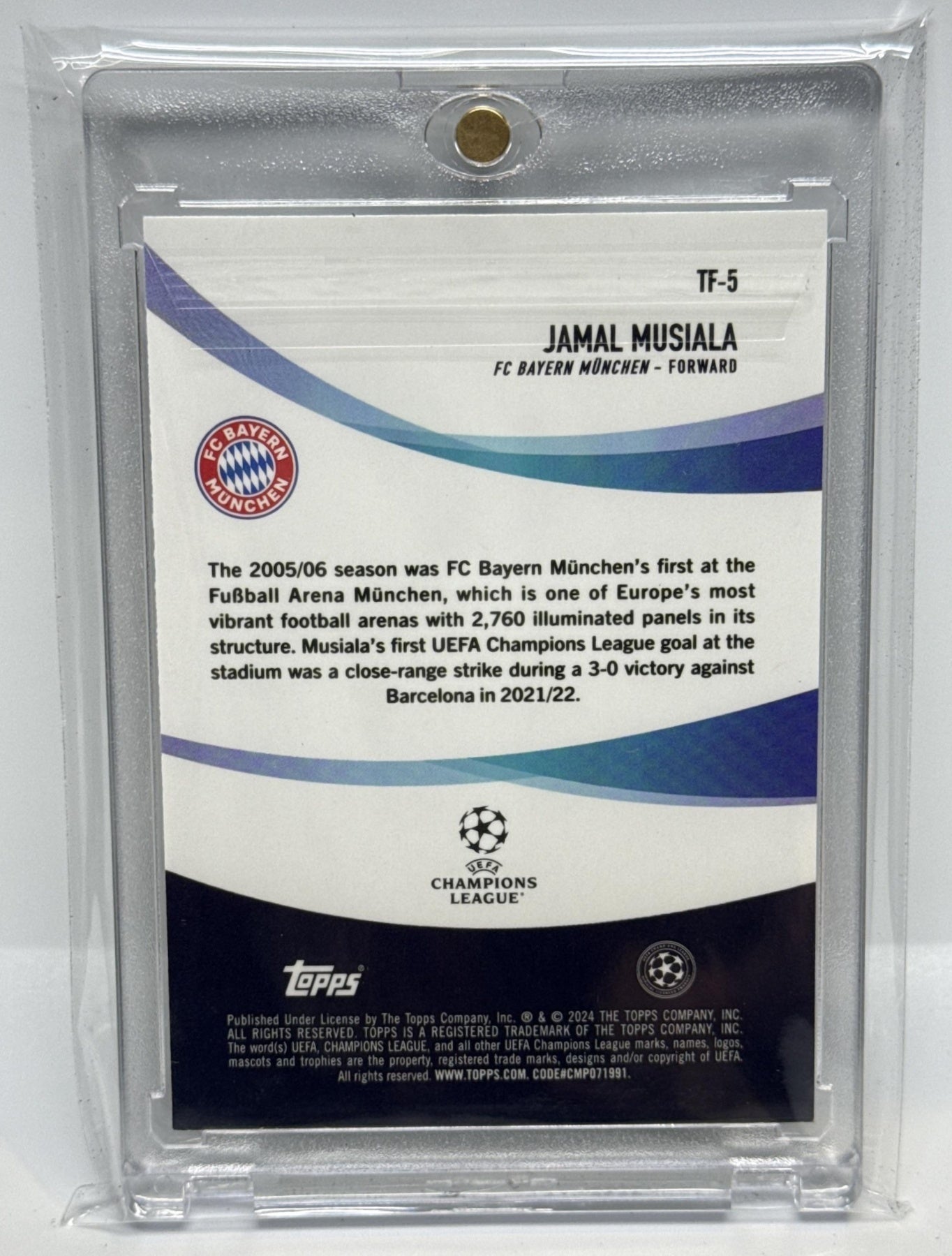 Jamal Musiala Topps Chrome UCC 2023-24 Tifo FC Bayern Munchen