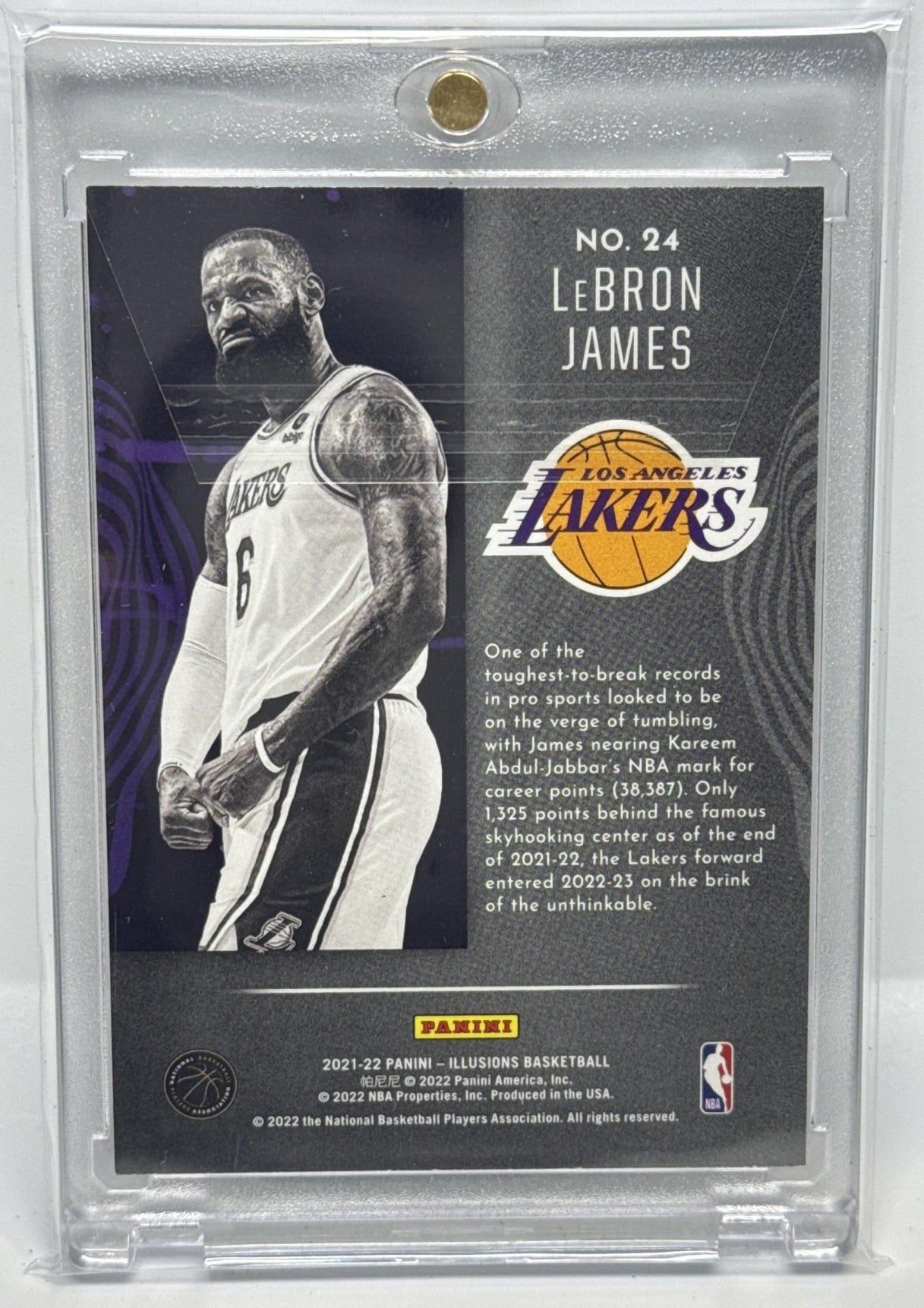 LeBron James Panini Illusions 2021-22 Tough Los Angeles Lakers