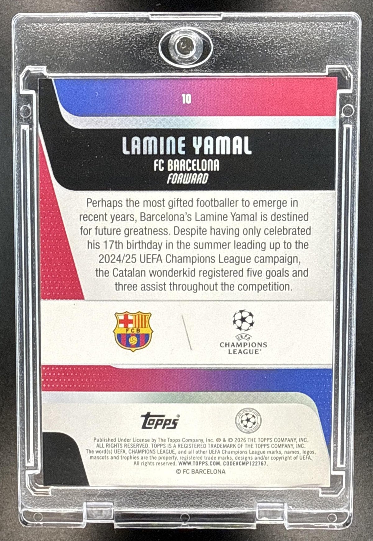 Lamine Yamal Topps Carnaval UEFA 2025-26 Samba Purple /75 FC Barcelona