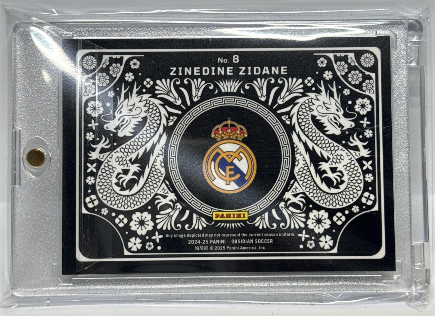 Zinedine Zidane Panini Obsidian 2024-25 Iridescent Real Madrid