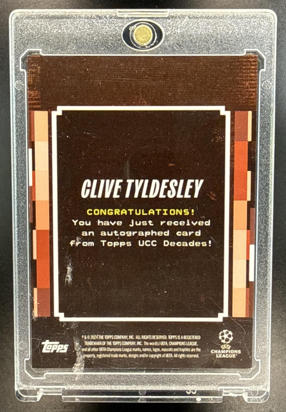 Clive Tyldesley Topps Decades 2024 Planet Football Auto /5