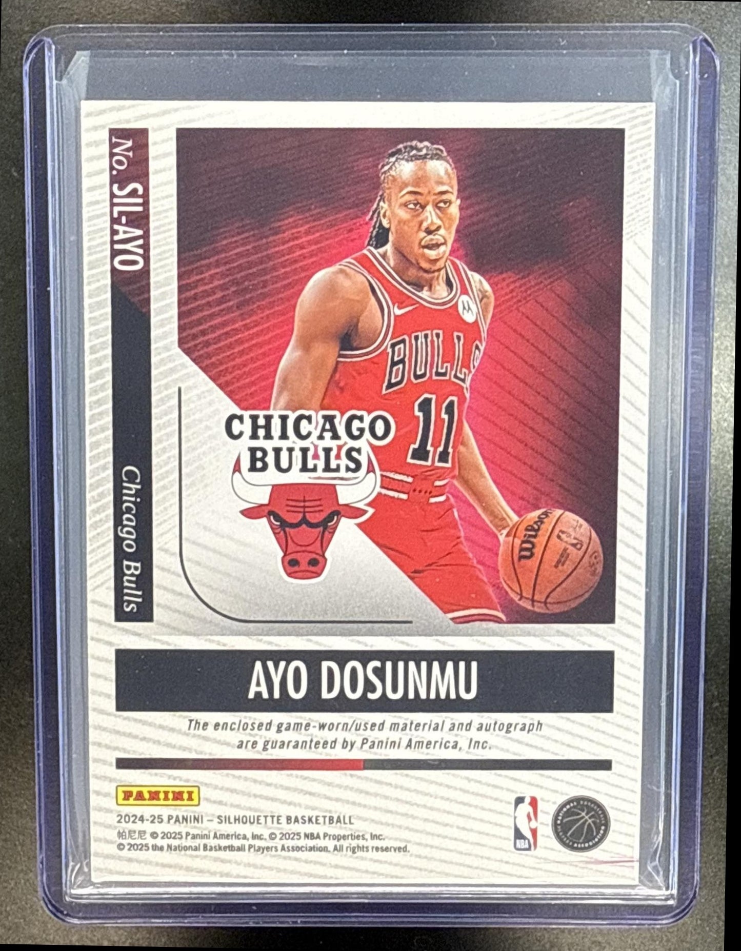 Ayo Dosunmu Panini Silhouette 2024-25 Auto /35 Chicago Bulls