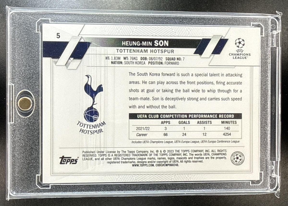 Heung-min Son Topps Chrome UCC 2022-23 Hero Animation Tottenham Hotspur