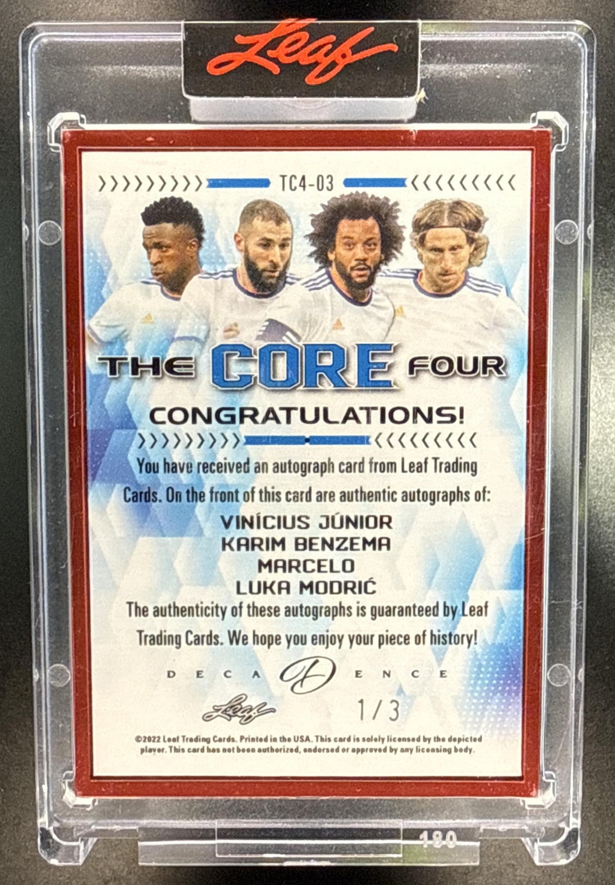 Vinicius Junior Karim Benzema Marcelo Luka Modric Leaf Decadence 2022 Auto