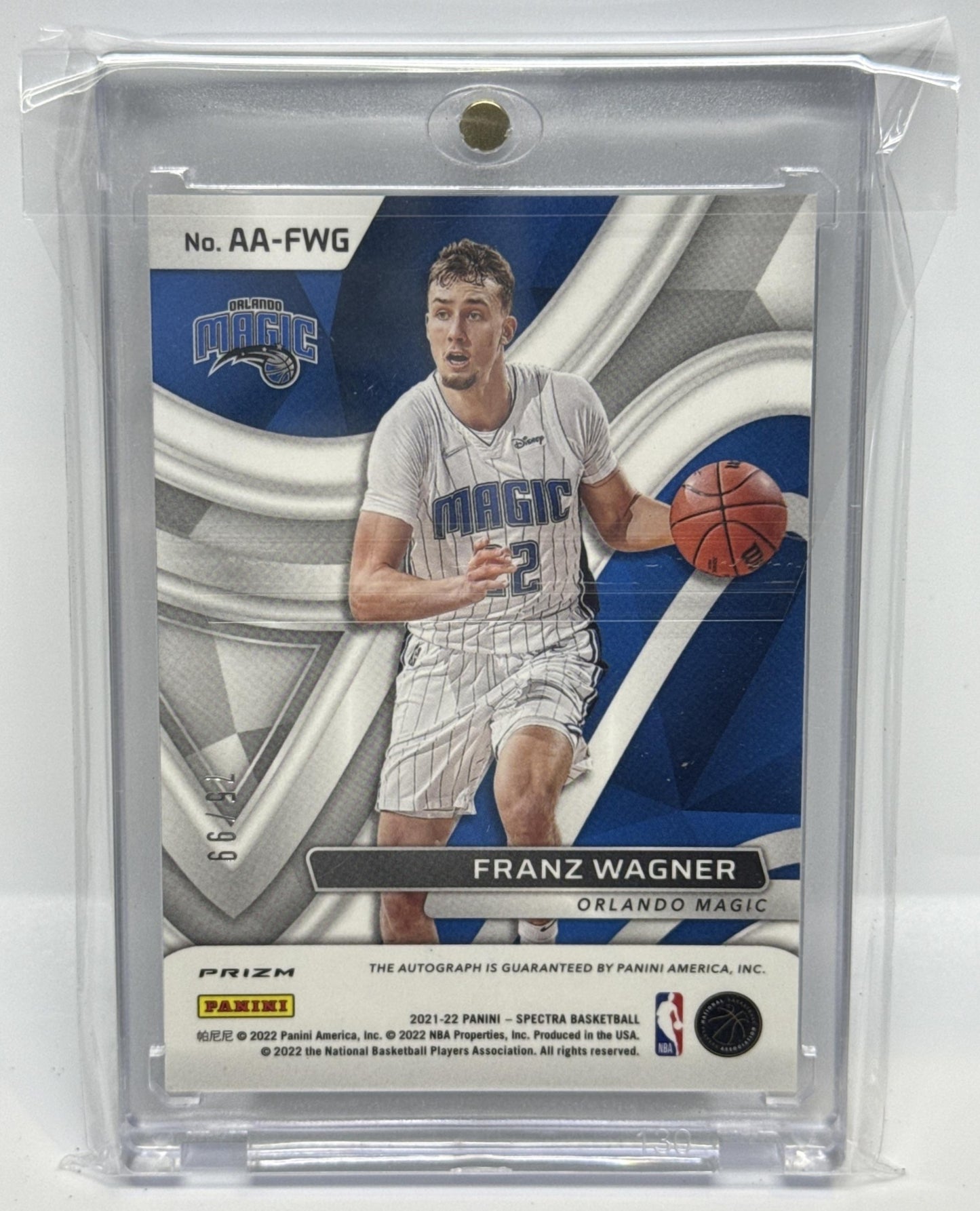 Franz Wagner Panini Spectra 2021-22 Aspiring Auto /99 RC Orlando Magic