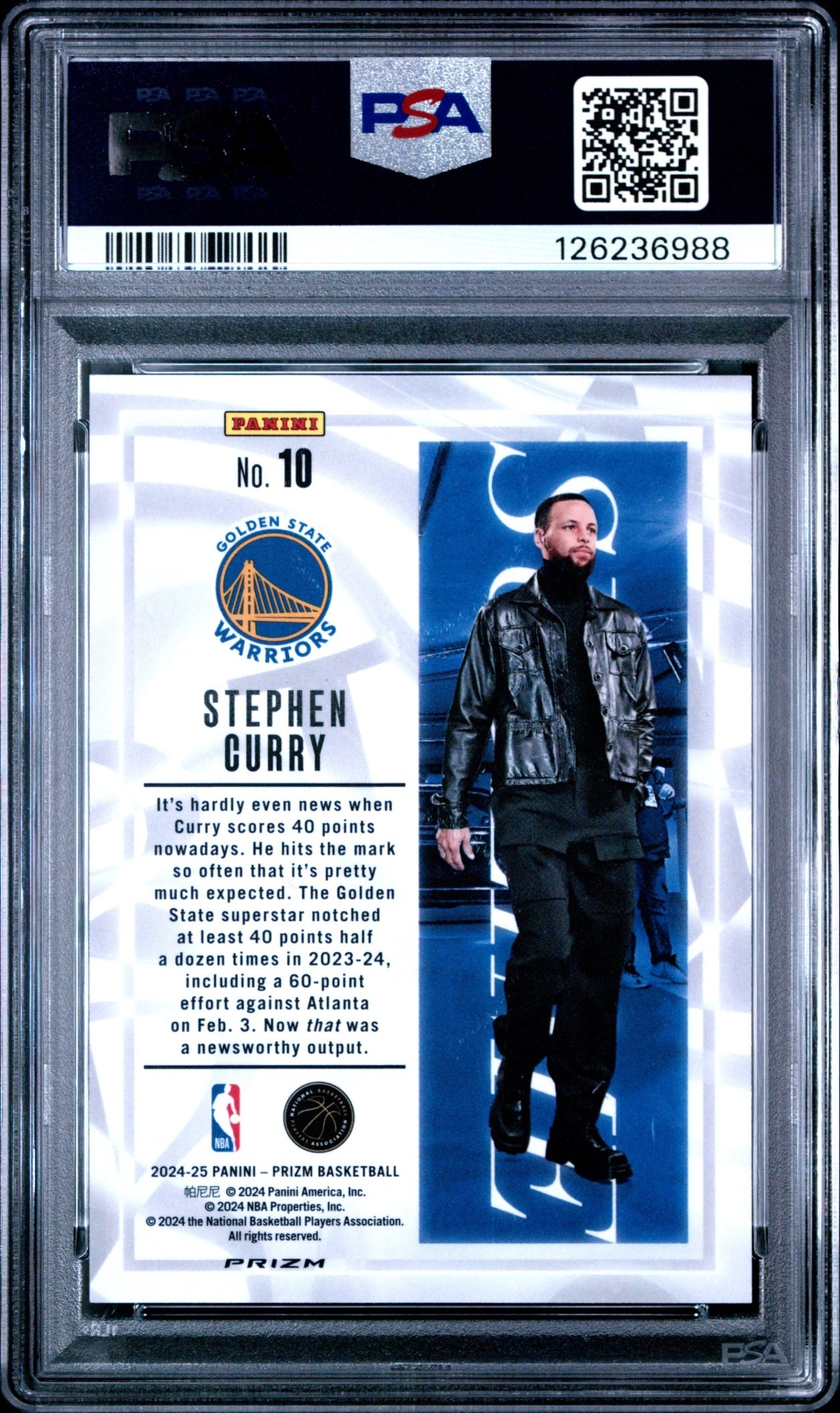 Stephen Curry Panini Prizm 2024-25 Sublime PSA 10 Golden State Warriors