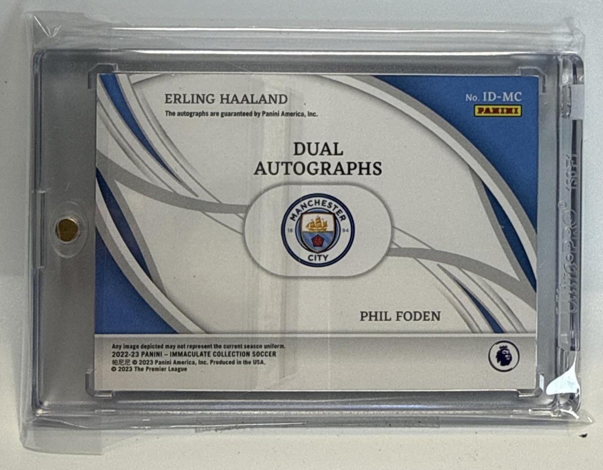 Erling Haaland Phil Foden Panini Immaculate Collection 2022 /15 Manchester City