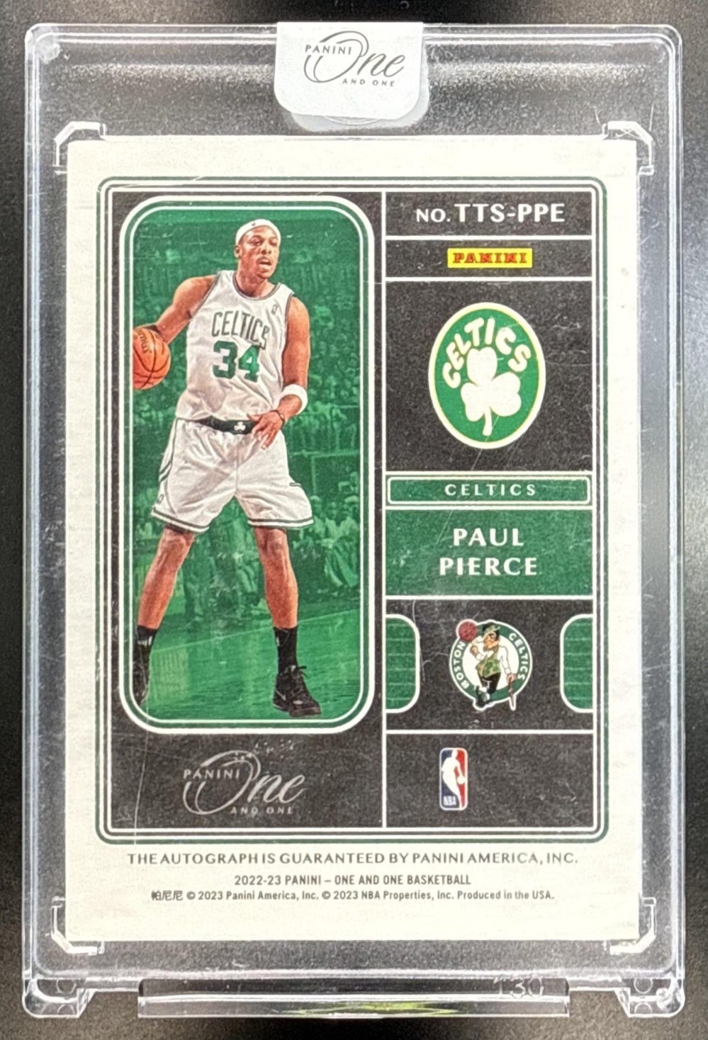 Paul Pierce Panini One & One 2022-23 Red /25 Auto Boston Celtics