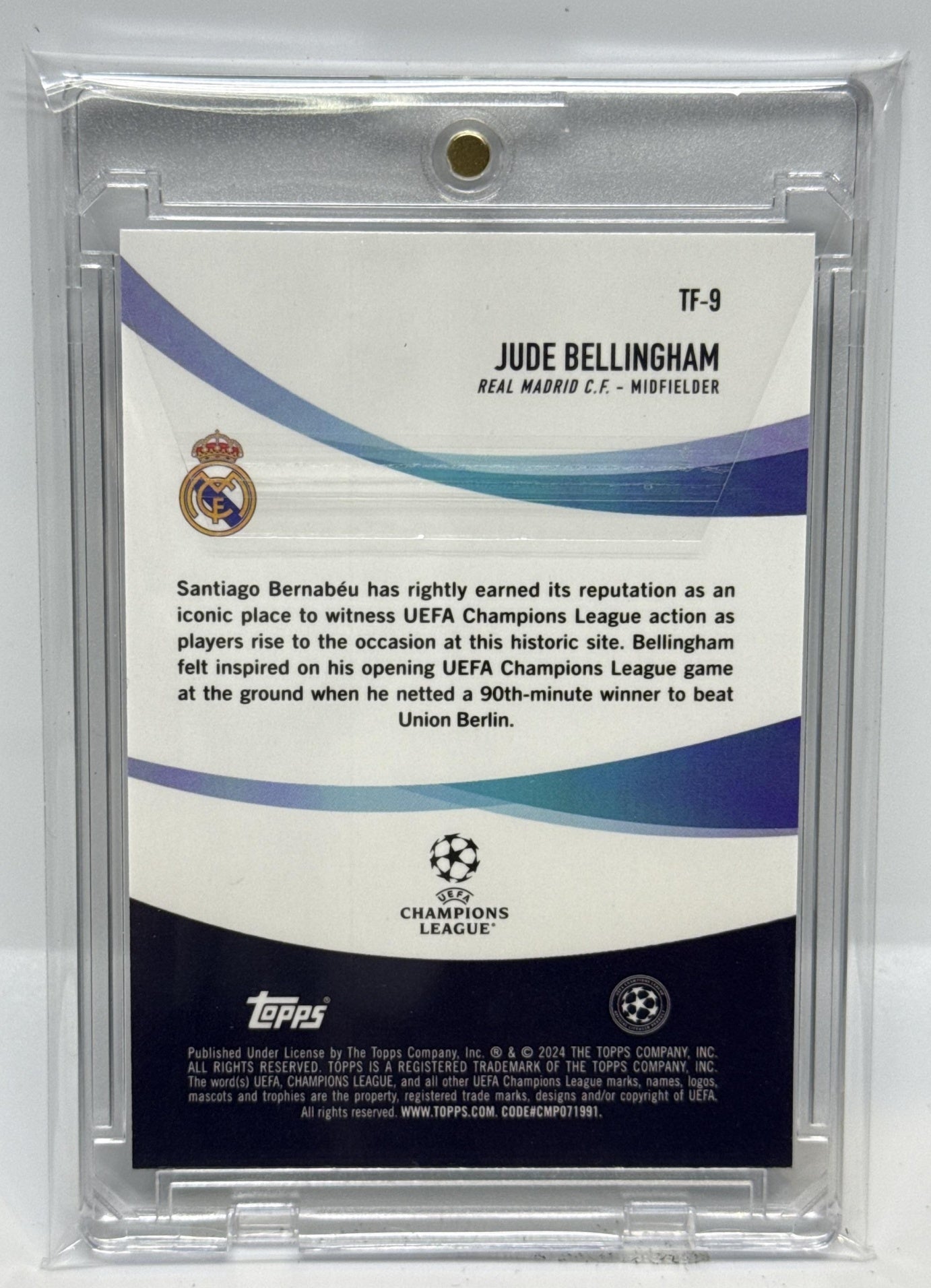 Jude Bellingham Topps Chrome UCC 2023-24 Tifo Real Madrid CF