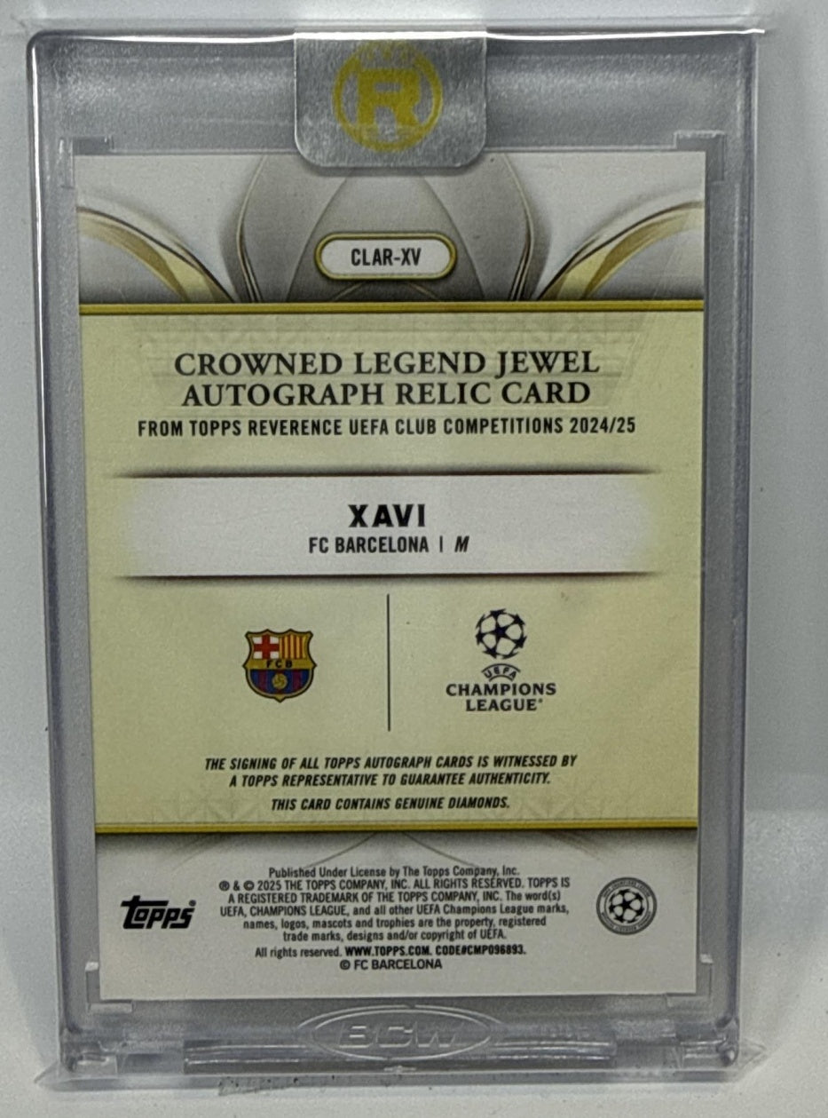 Xavi Topps Reverence UCC 2024-25 Orange /25 MEM Auto FC Barcelona