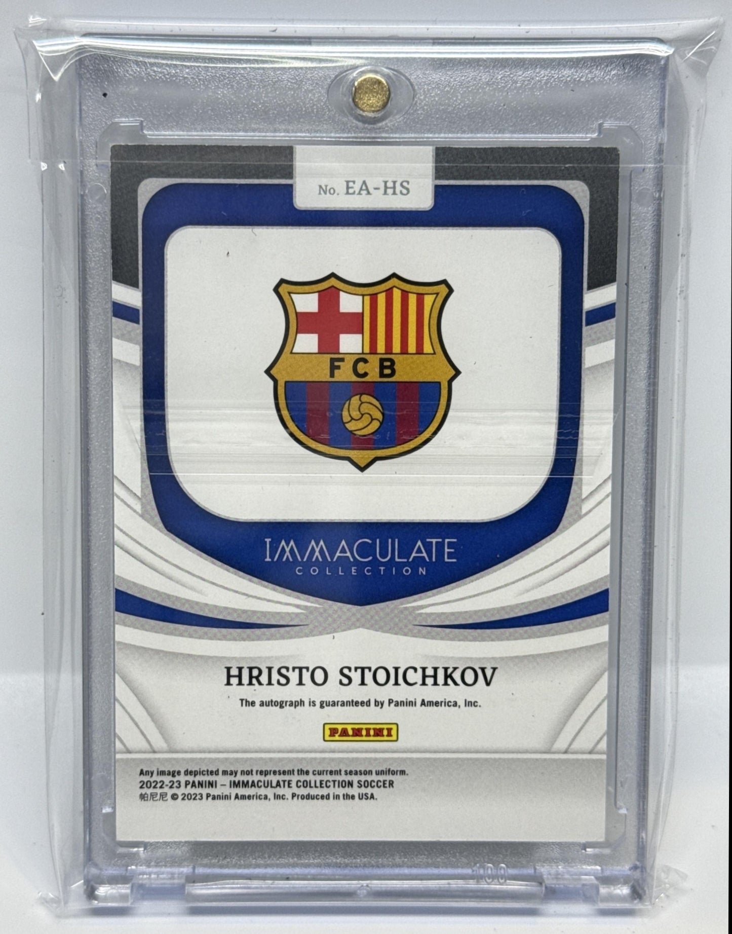 Hristo Stoichkov Panini Immaculate Collection 2022-23 Silver /49 FC Barcelona