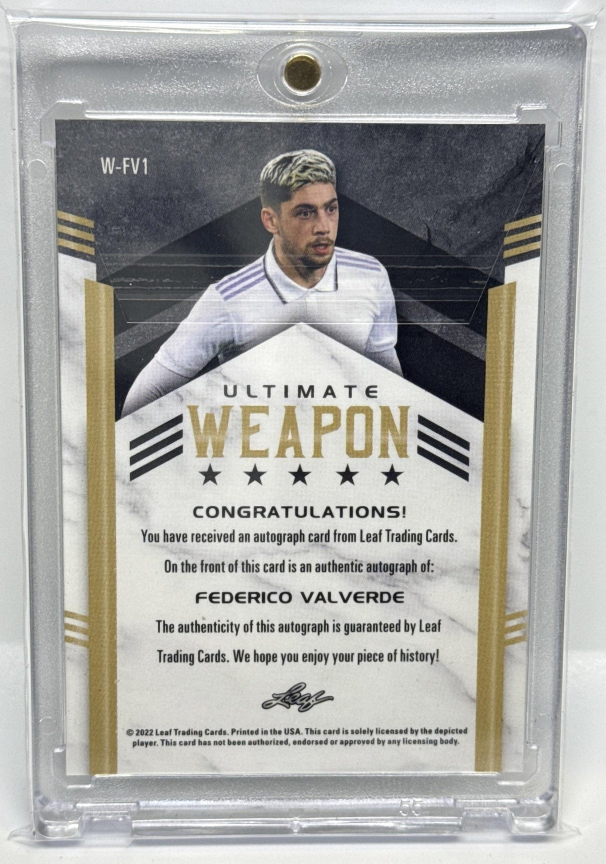 Federico Valverde Leaf Ultimate 2022 Weapons Auto Green /8