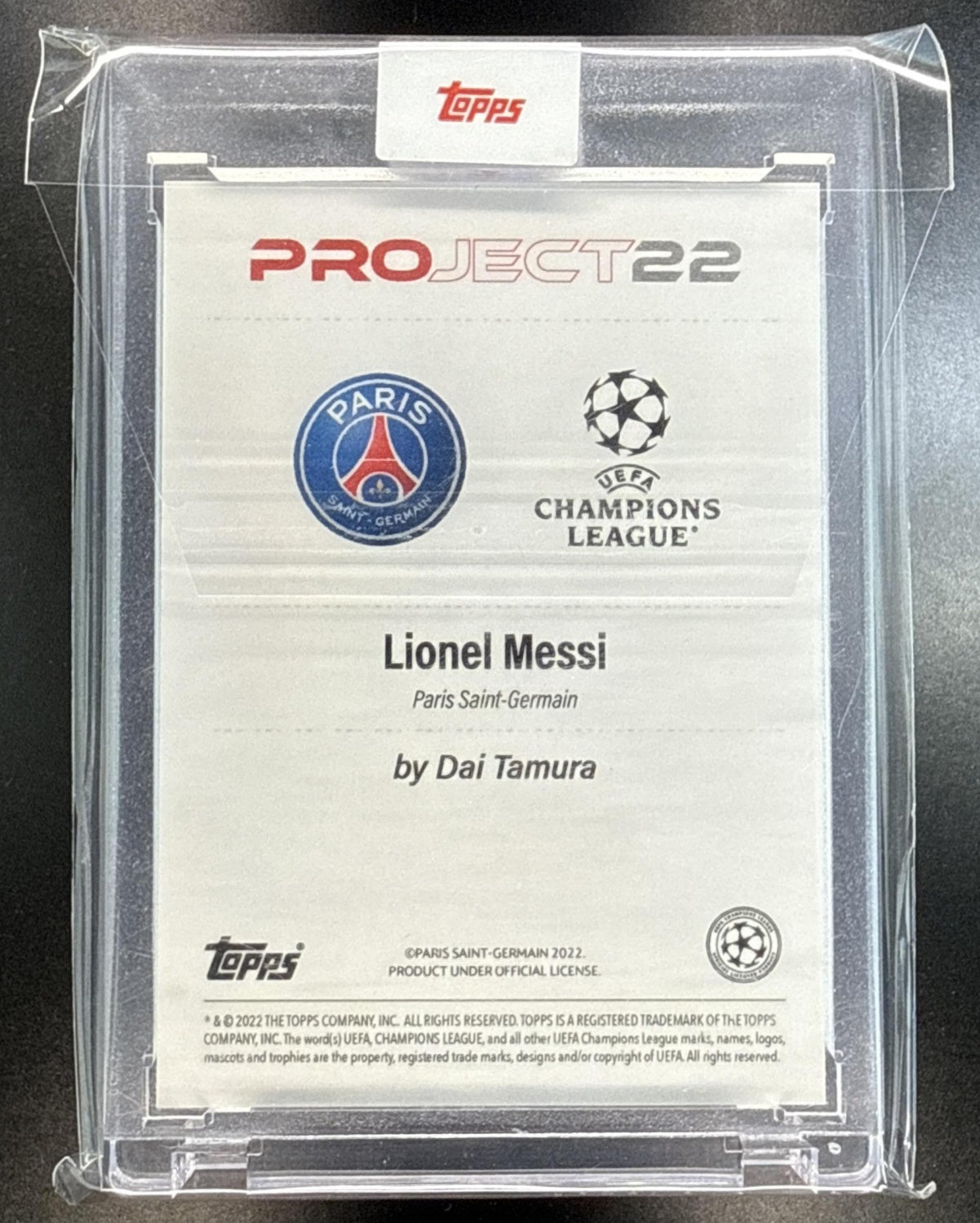 Lionel Messi Topps Project 22 2022 Art by Dai Tamura PSG