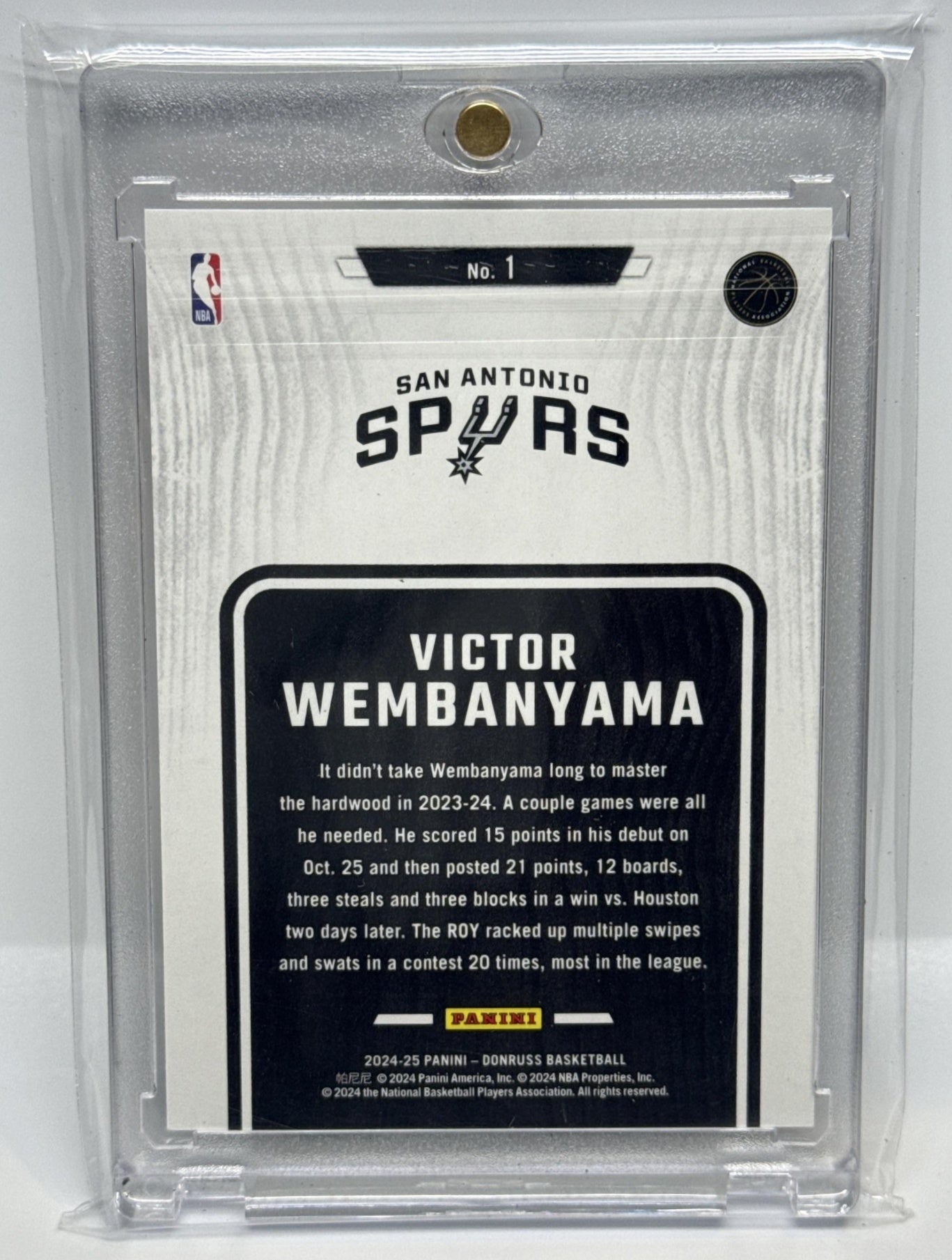 Victor Wembanyama Panini Donruss 2024-25 Diamond Red /75 San Antonio Spurs