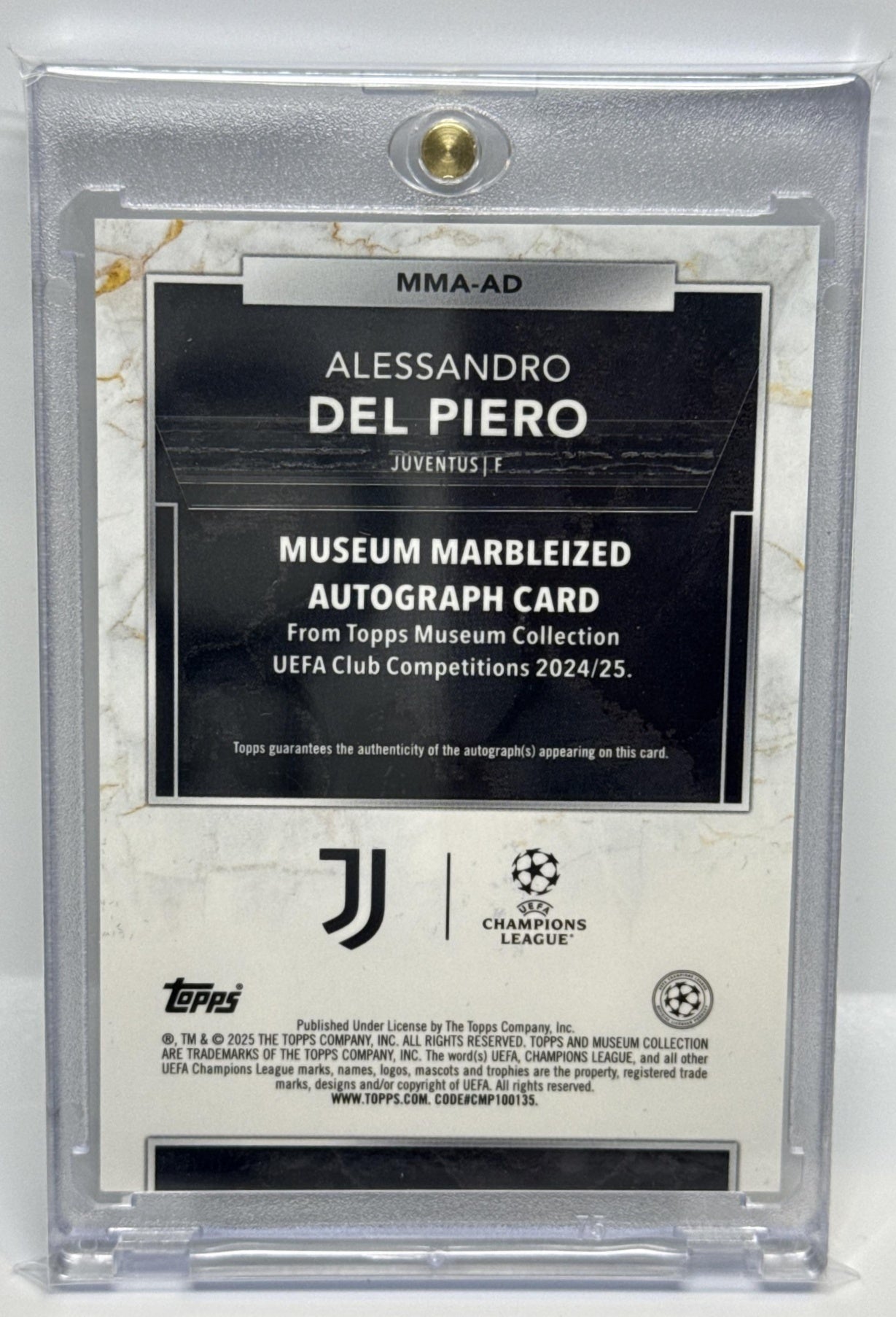 Alessandro Del Piero Topps Museum Collection UCC 2024-25/50 Auto Juventus